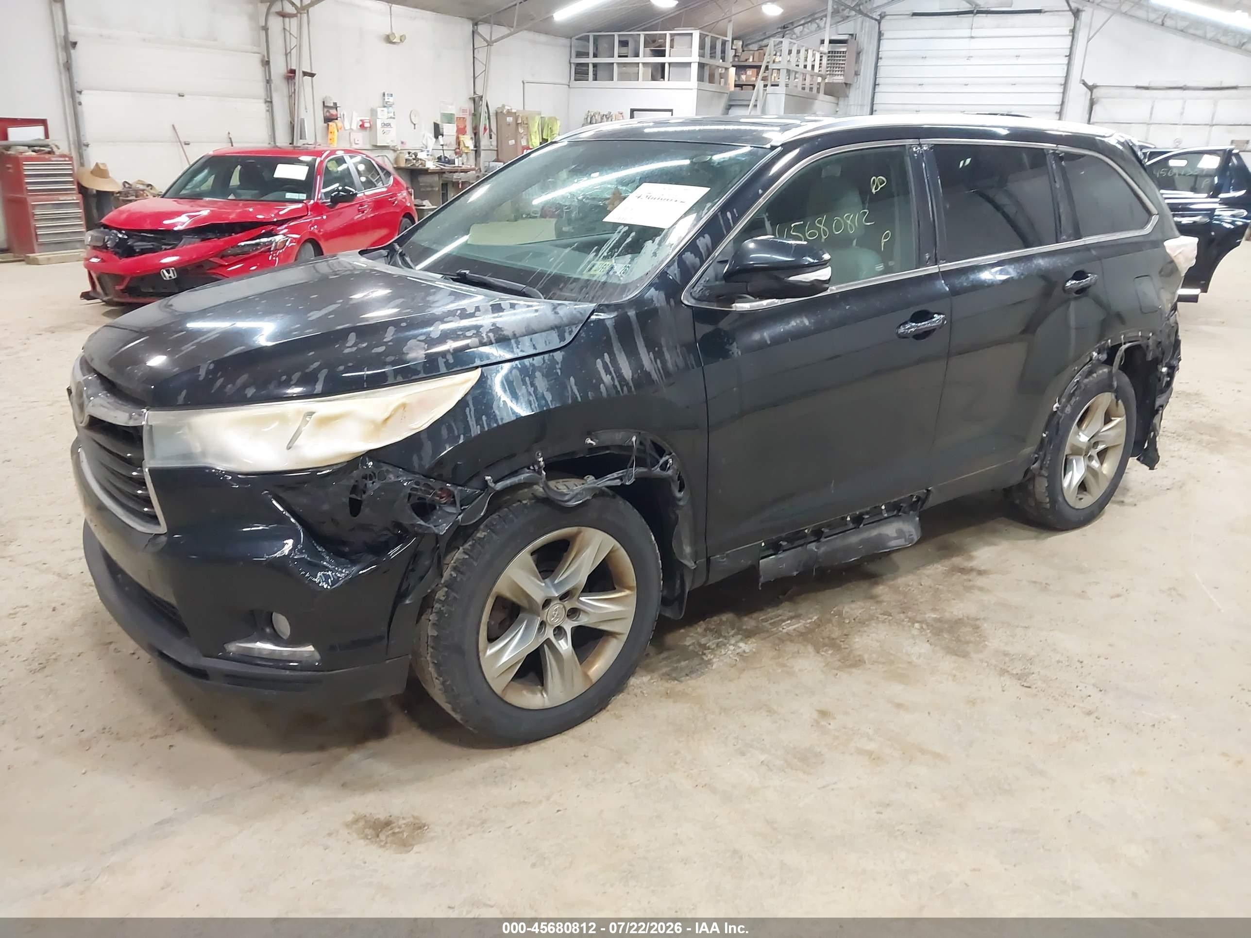 2014 Toyota Highlander Limited Platinum V6 Black vin: 5TDDKRFH5ES026689