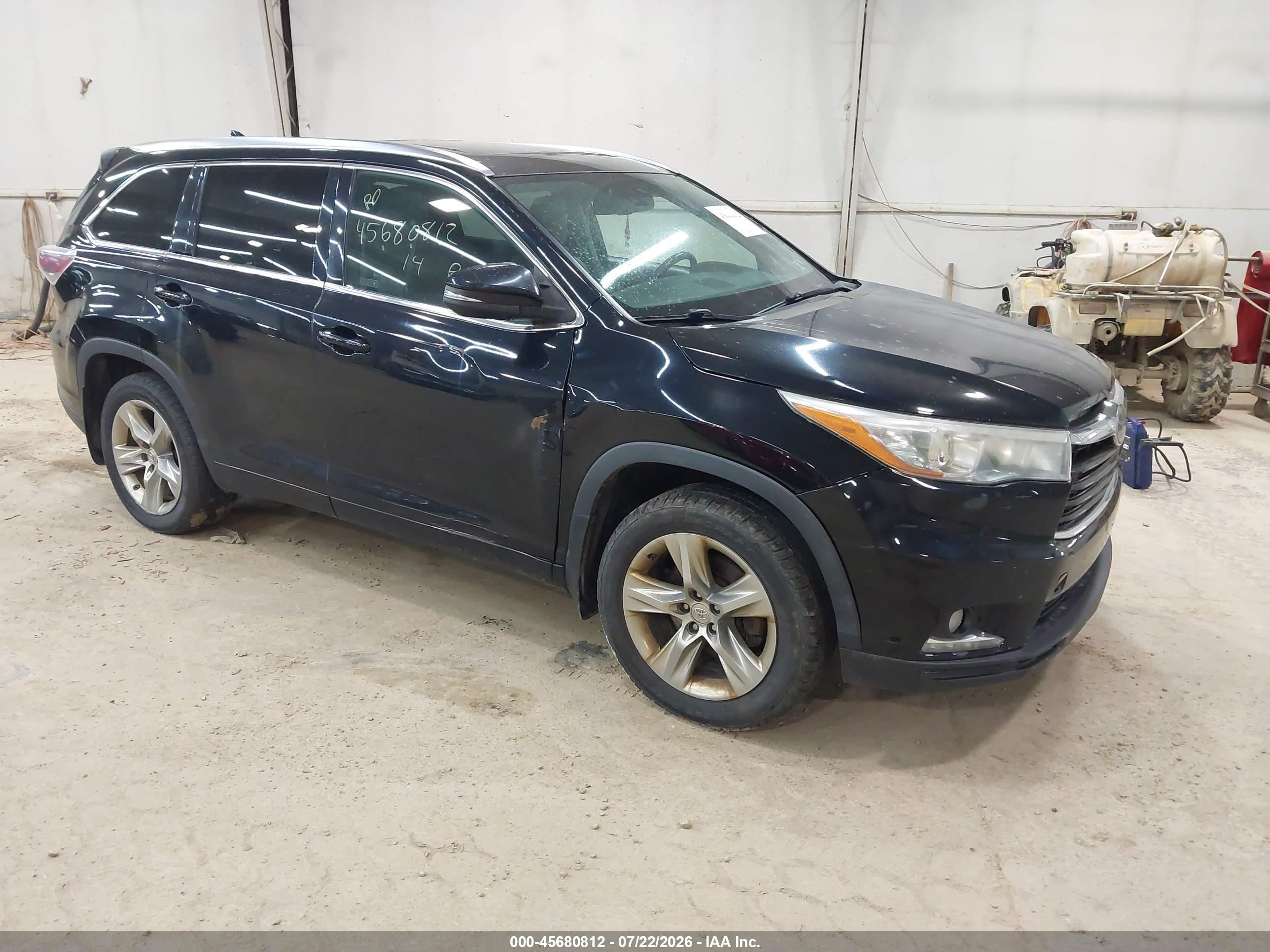 2014 Toyota Highlander Limited Platinum V6 Black vin: 5TDDKRFH5ES026689