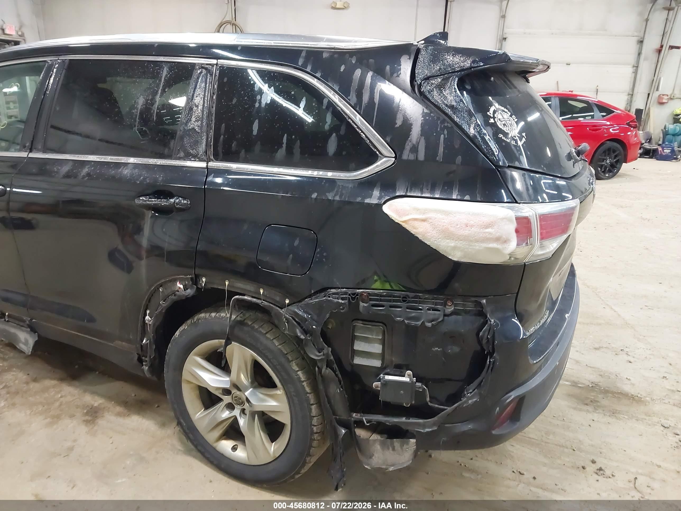 2014 Toyota Highlander Limited Platinum V6 Black vin: 5TDDKRFH5ES026689