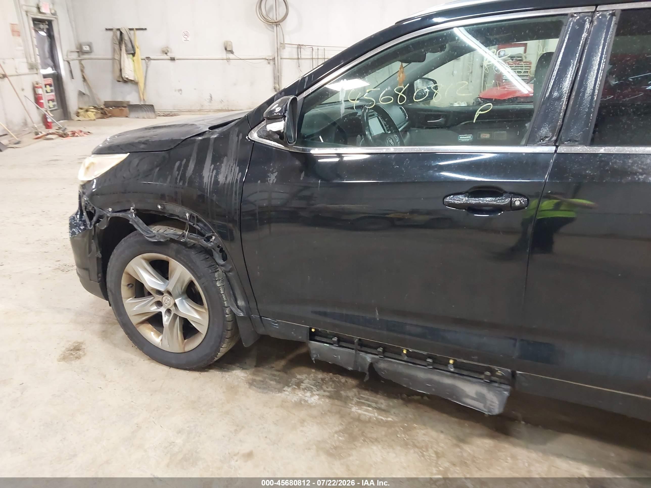 2014 Toyota Highlander Limited Platinum V6 Black vin: 5TDDKRFH5ES026689