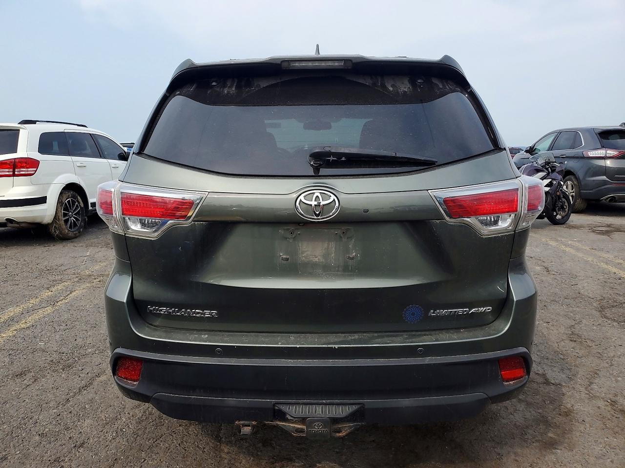 2014 Toyota Highlander Limited Зеленый vin: 5TDDKRFH5ES035344