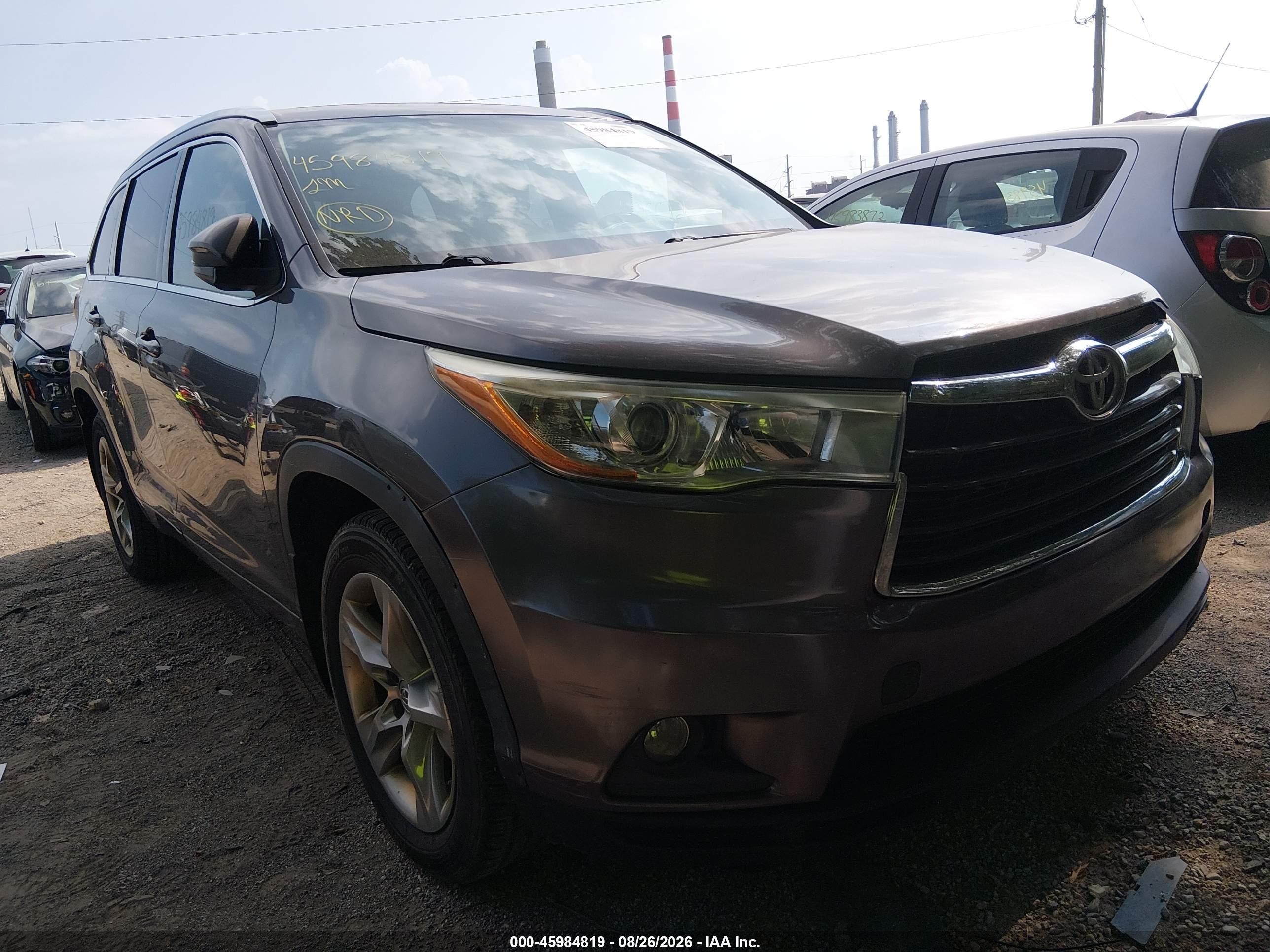2014 Toyota Highlander Limited V6 Gray vin: 5TDDKRFH5ES054167