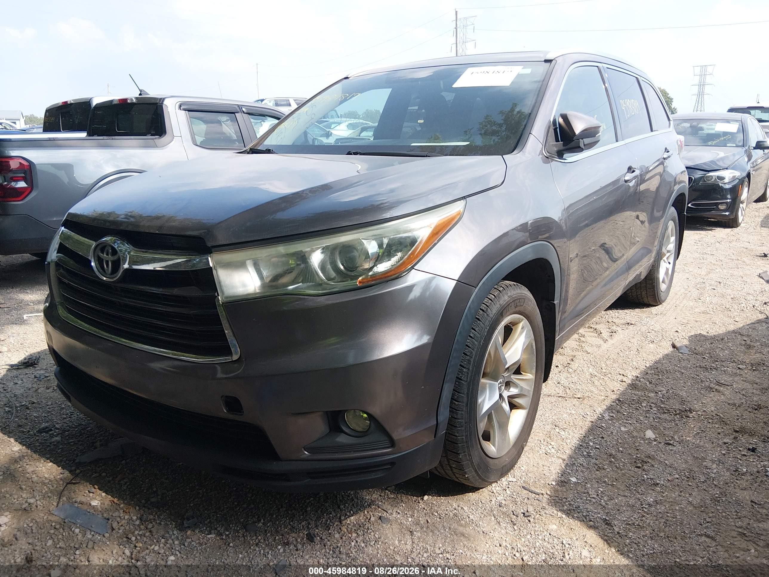 2014 Toyota Highlander Limited V6 Gray vin: 5TDDKRFH5ES054167