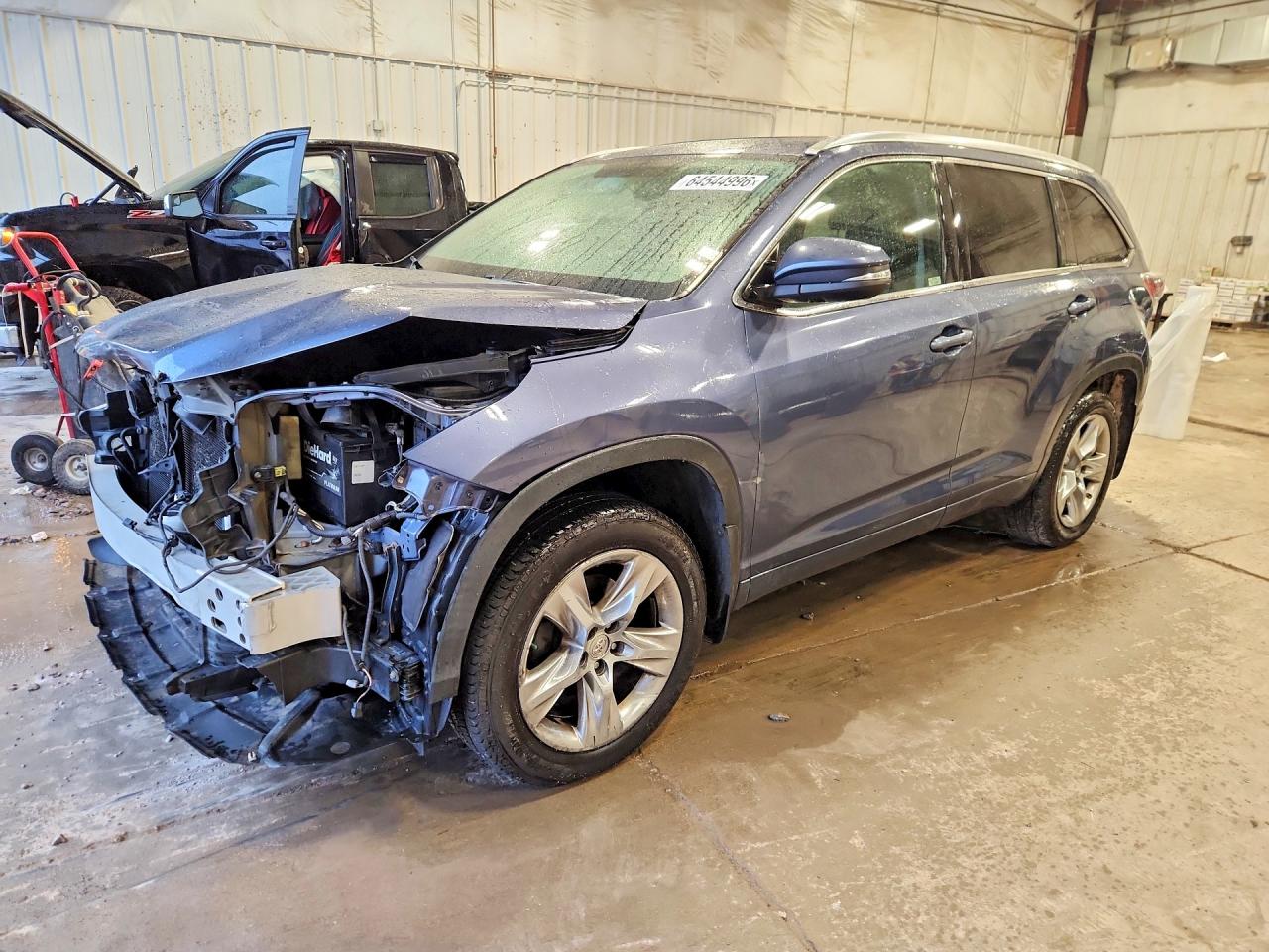 2015 Toyota Highlander Limited Blue vin: 5TDDKRFH5FS076395