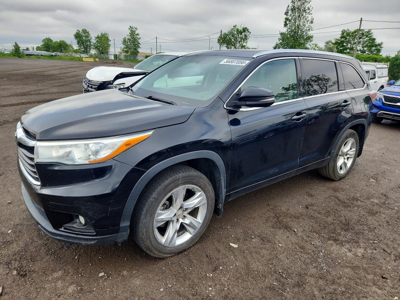 2015 Toyota Highlander Limited Черный vin: 5TDDKRFH5FS088420