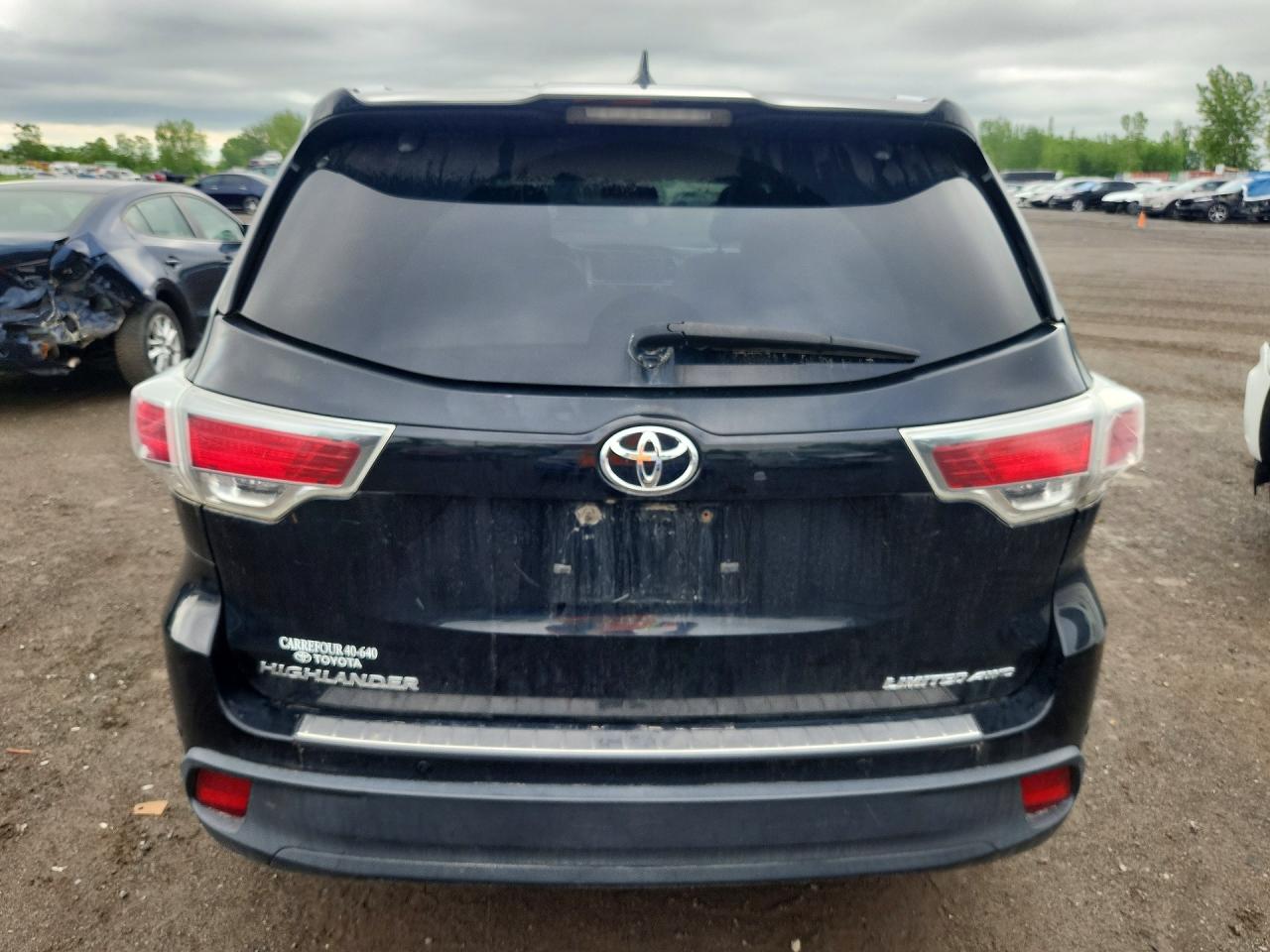 2015 Toyota Highlander Limited Черный vin: 5TDDKRFH5FS088420