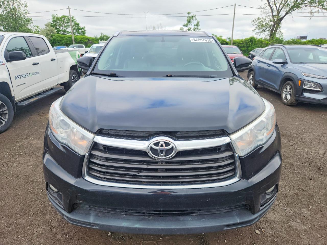 2015 Toyota Highlander Limited Черный vin: 5TDDKRFH5FS088420