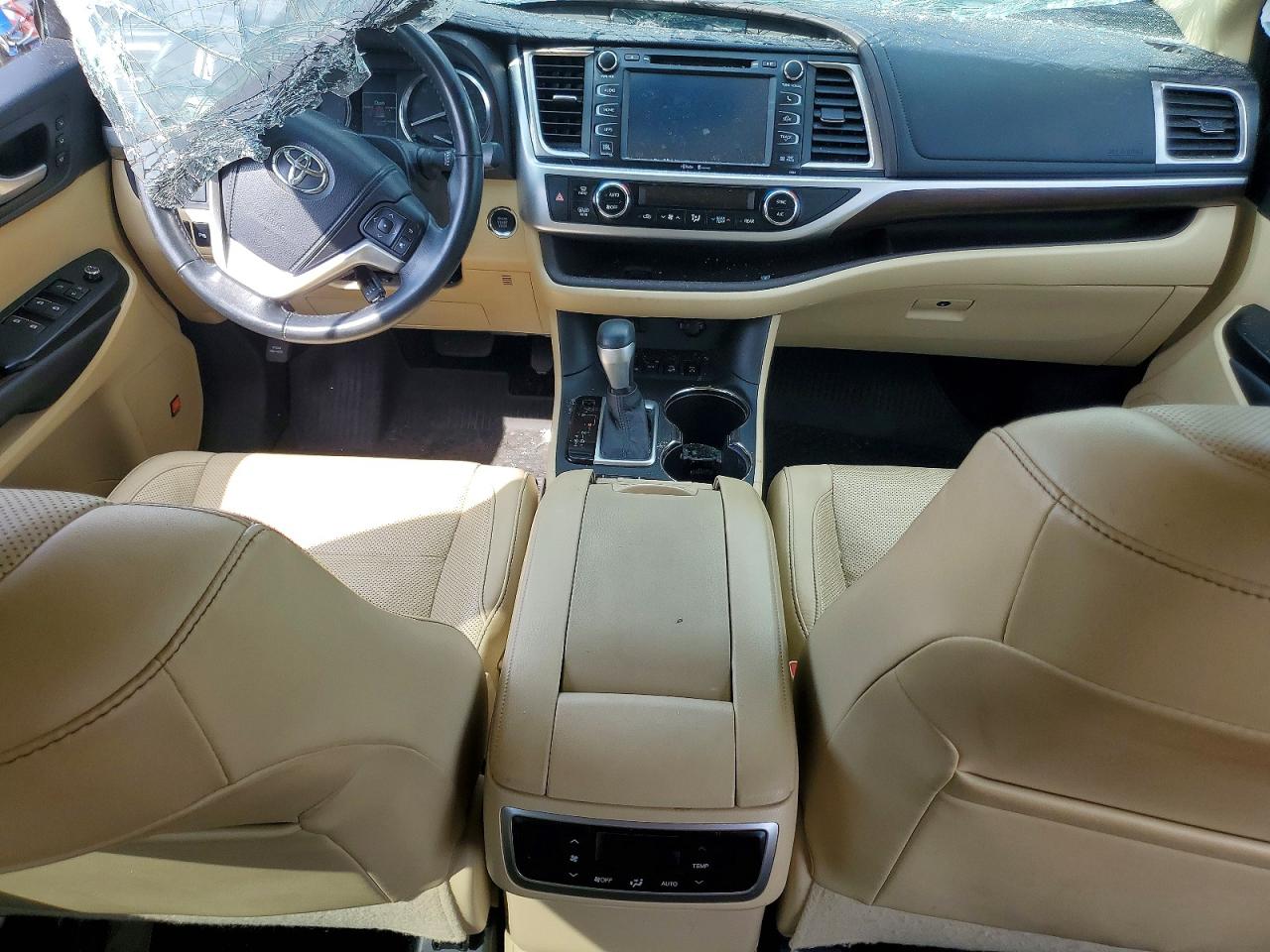 2015 Toyota Highlander Limited Beige vin: 5TDDKRFH5FS092998