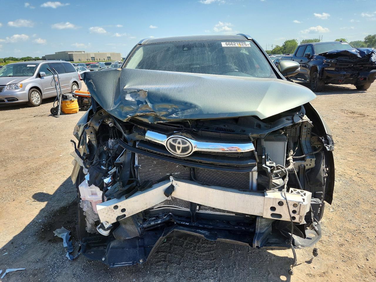 2015 Toyota Highlander Limited Green vin: 5TDDKRFH5FS129743
