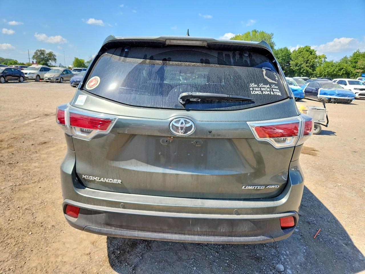2015 Toyota Highlander Limited Green vin: 5TDDKRFH5FS129743