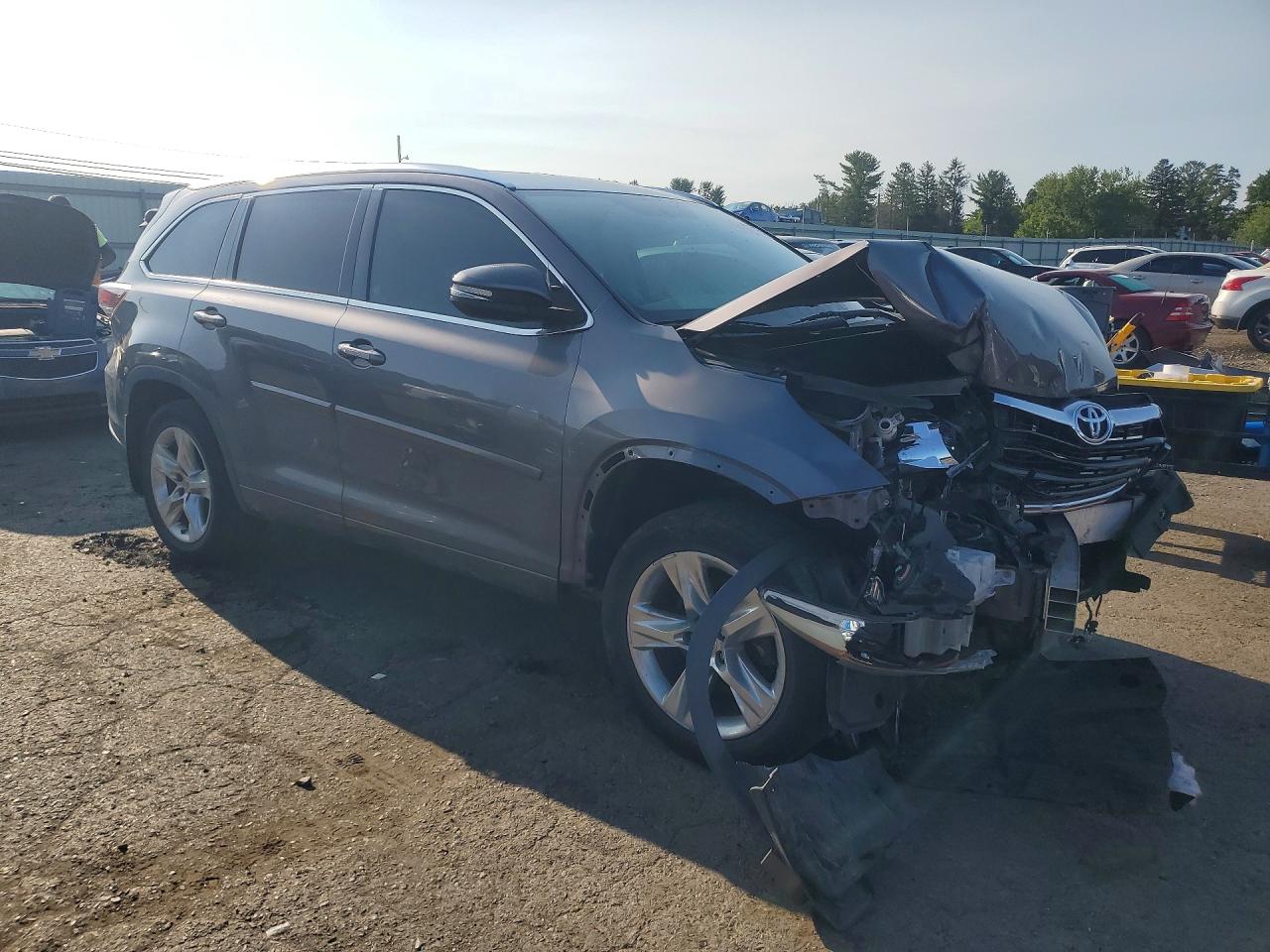 2015 Toyota Highlander Limited Gray vin: 5TDDKRFH5FS137521