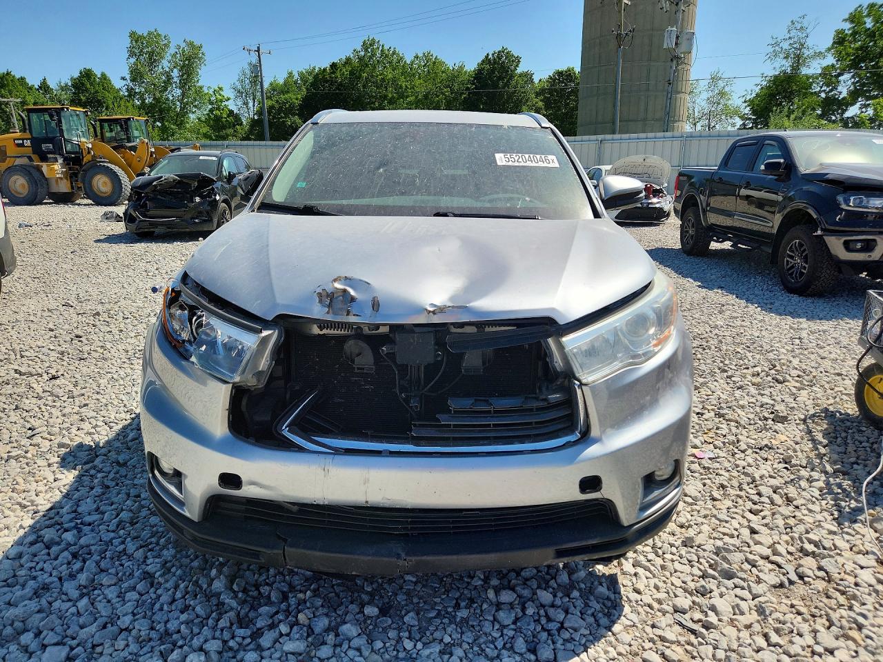 2015 Toyota Highlander Limited Silver vin: 5TDDKRFH5FS222973