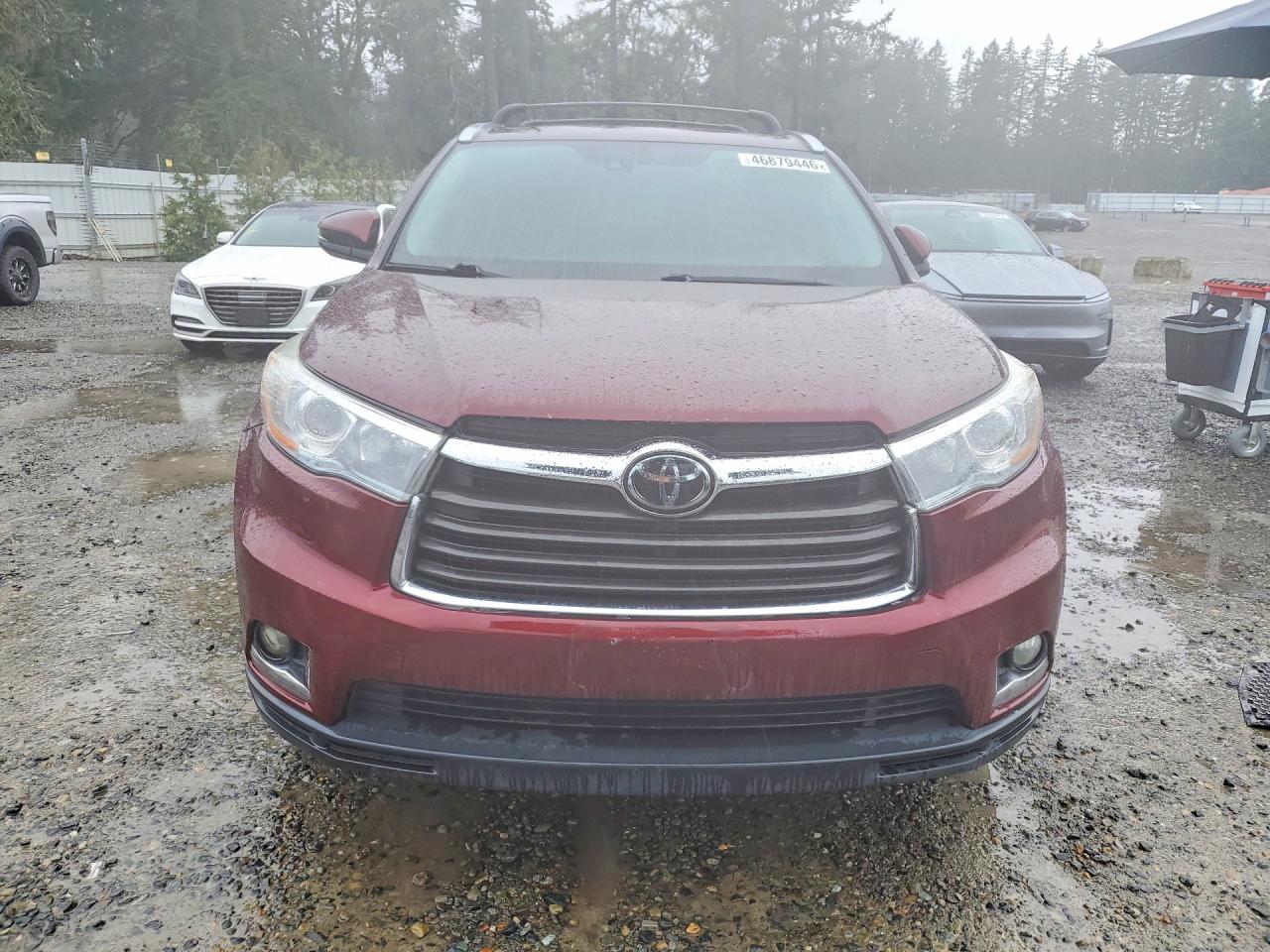 2016 Toyota Highlander Limited Бордовый vin: 5TDDKRFH5GS325554