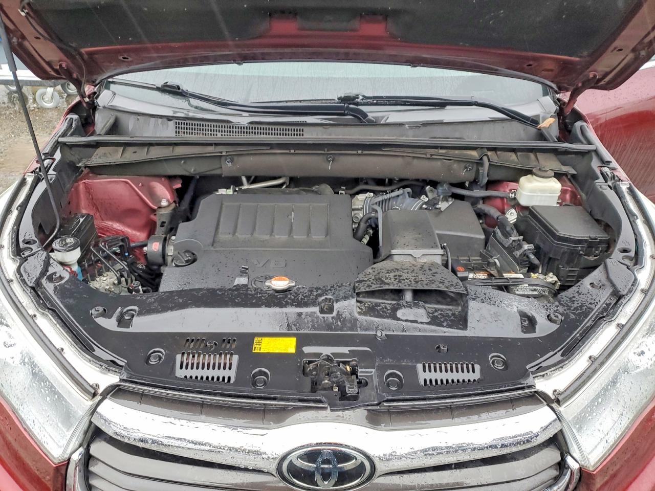 2016 Toyota Highlander Limited Бордовый vin: 5TDDKRFH5GS325554