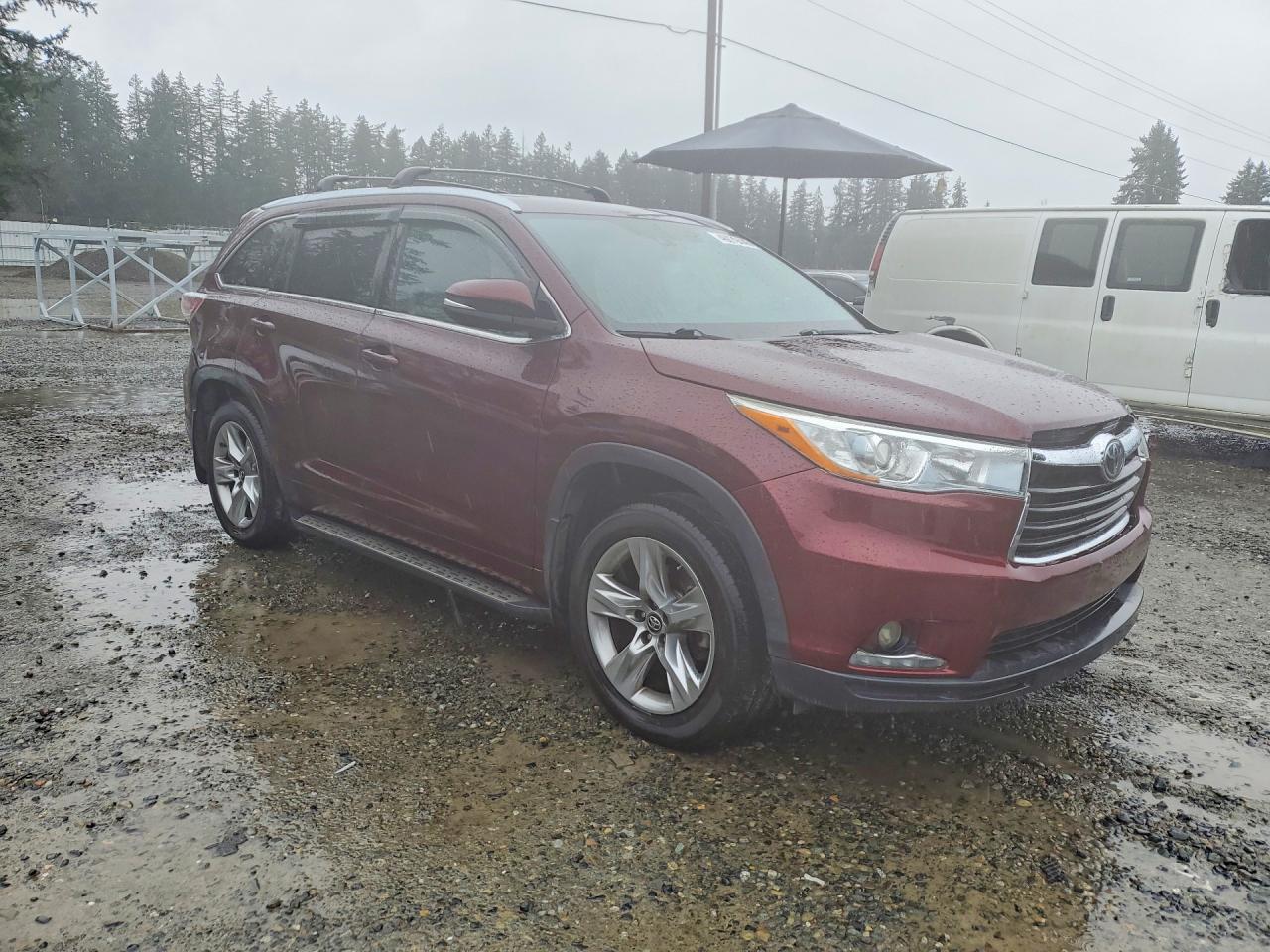 2016 Toyota Highlander Limited Бордовый vin: 5TDDKRFH5GS325554