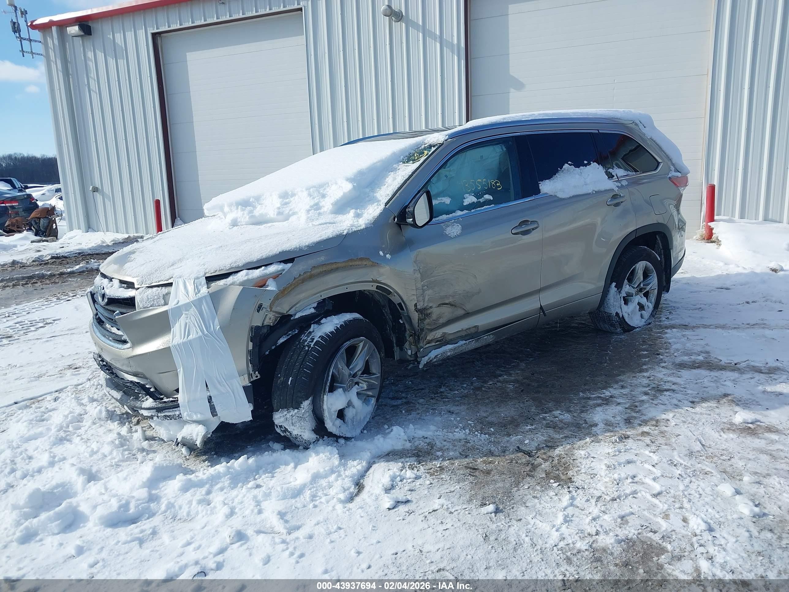 2015 Toyota Highlander Limited V6 Золотой vin: 5TDDKRFH6FS080133