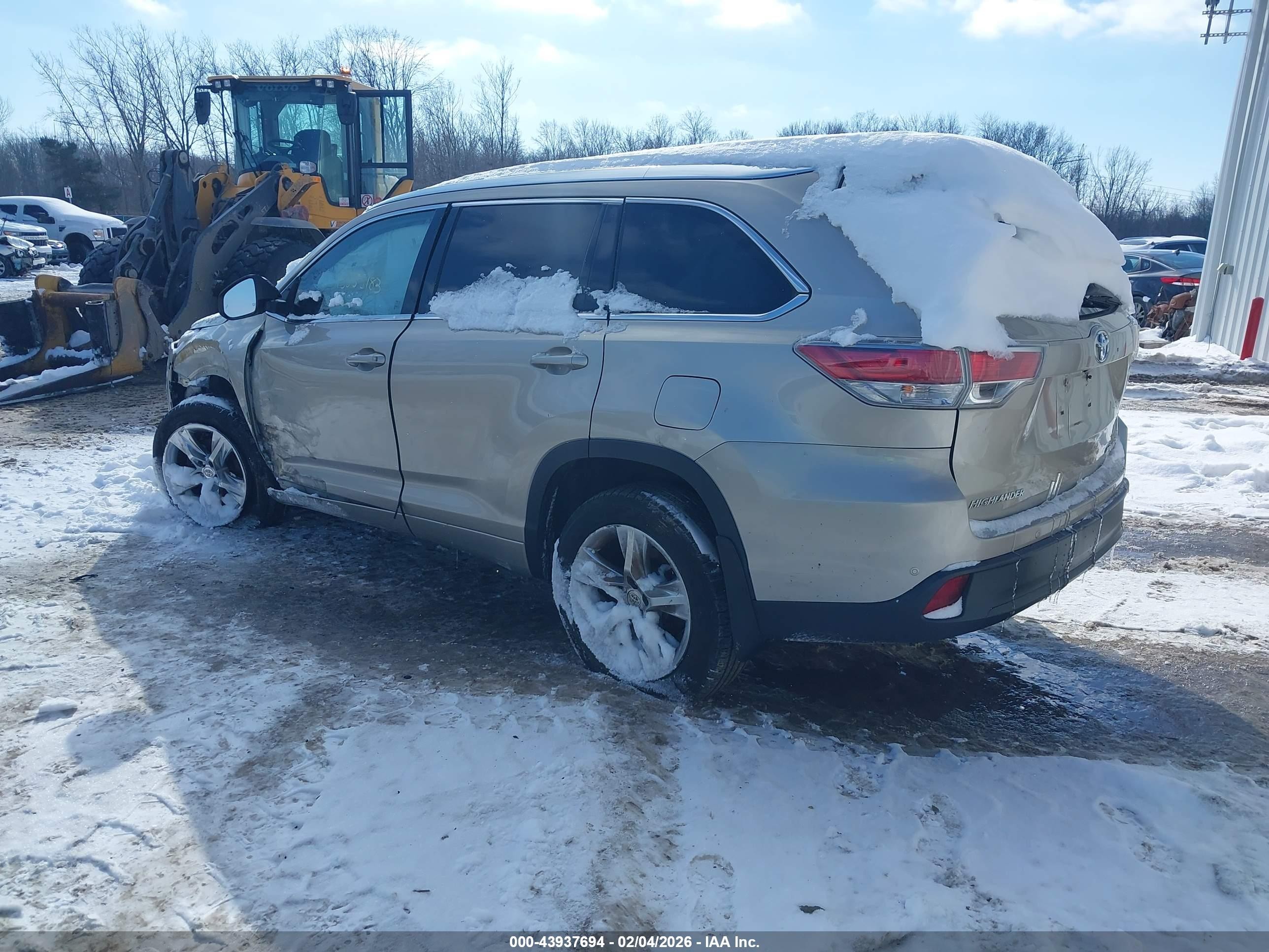 2015 Toyota Highlander Limited V6 Золотой vin: 5TDDKRFH6FS080133