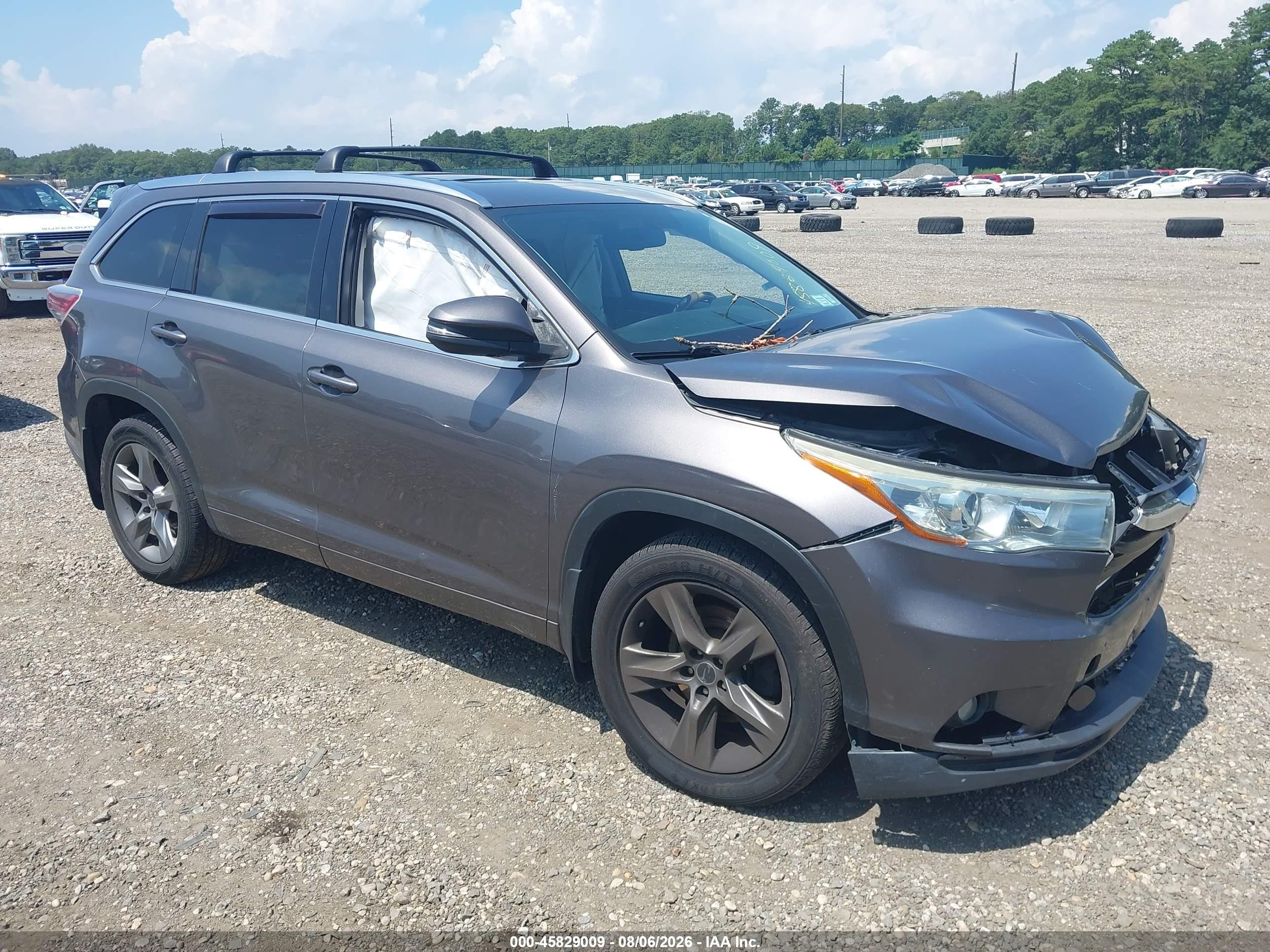 2015 Toyota Highlander Limited V6 Gray vin: 5TDDKRFH6FS131565