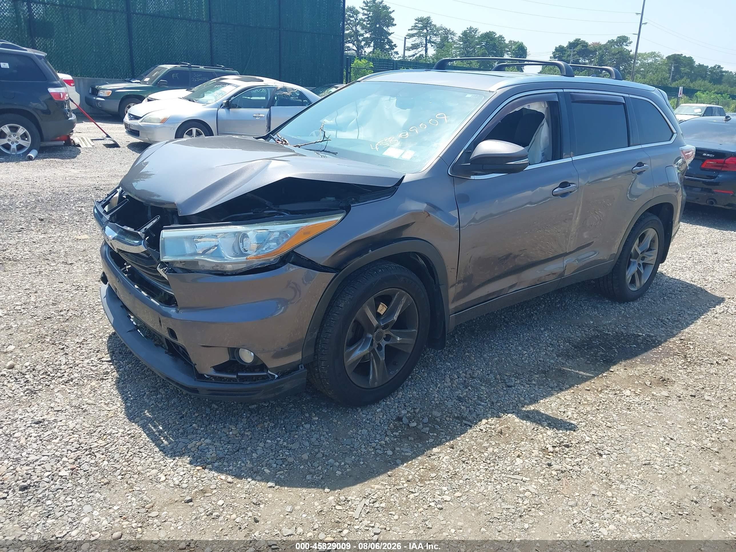 2015 Toyota Highlander Limited V6 Gray vin: 5TDDKRFH6FS131565