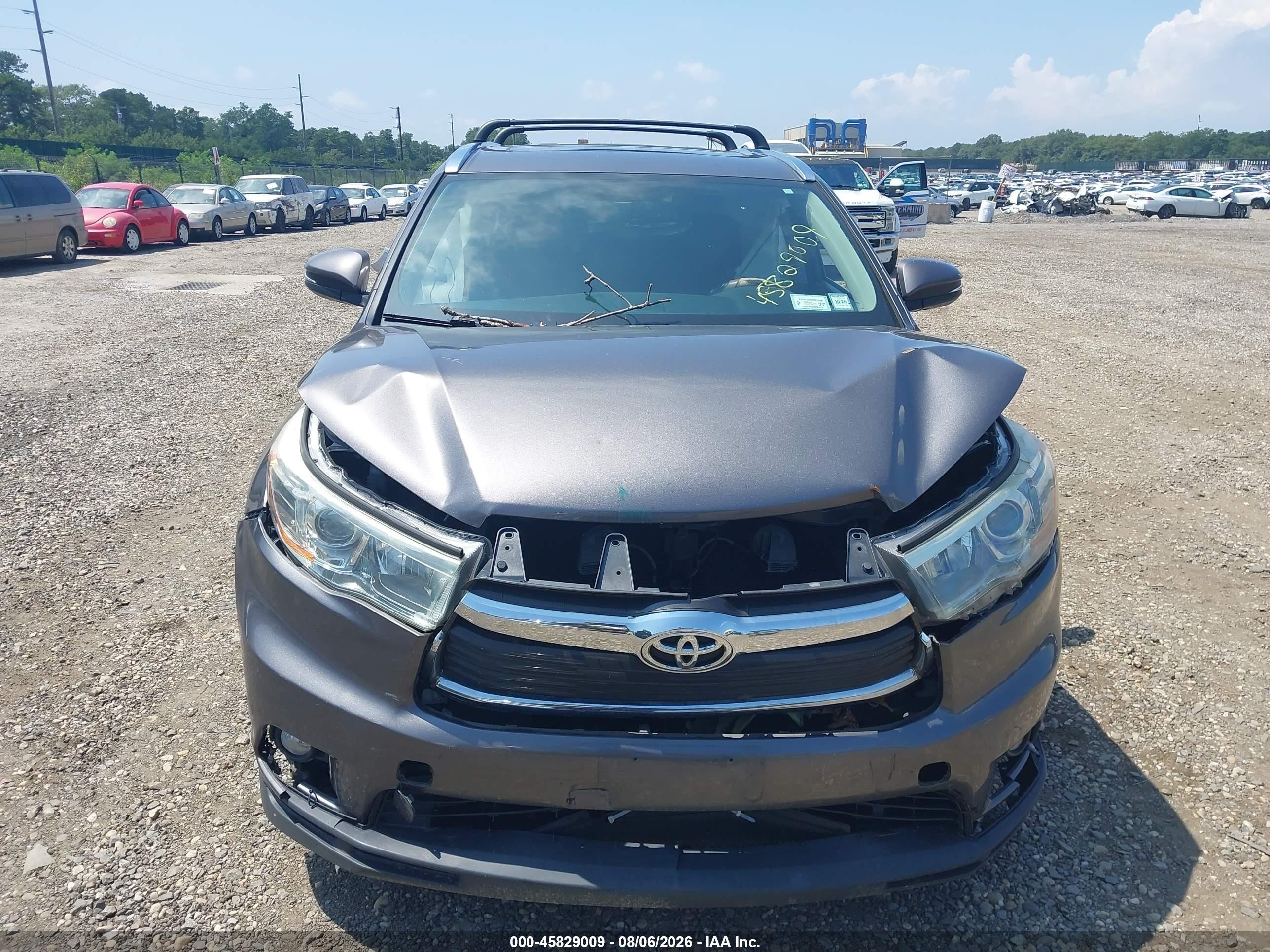 2015 Toyota Highlander Limited V6 Gray vin: 5TDDKRFH6FS131565