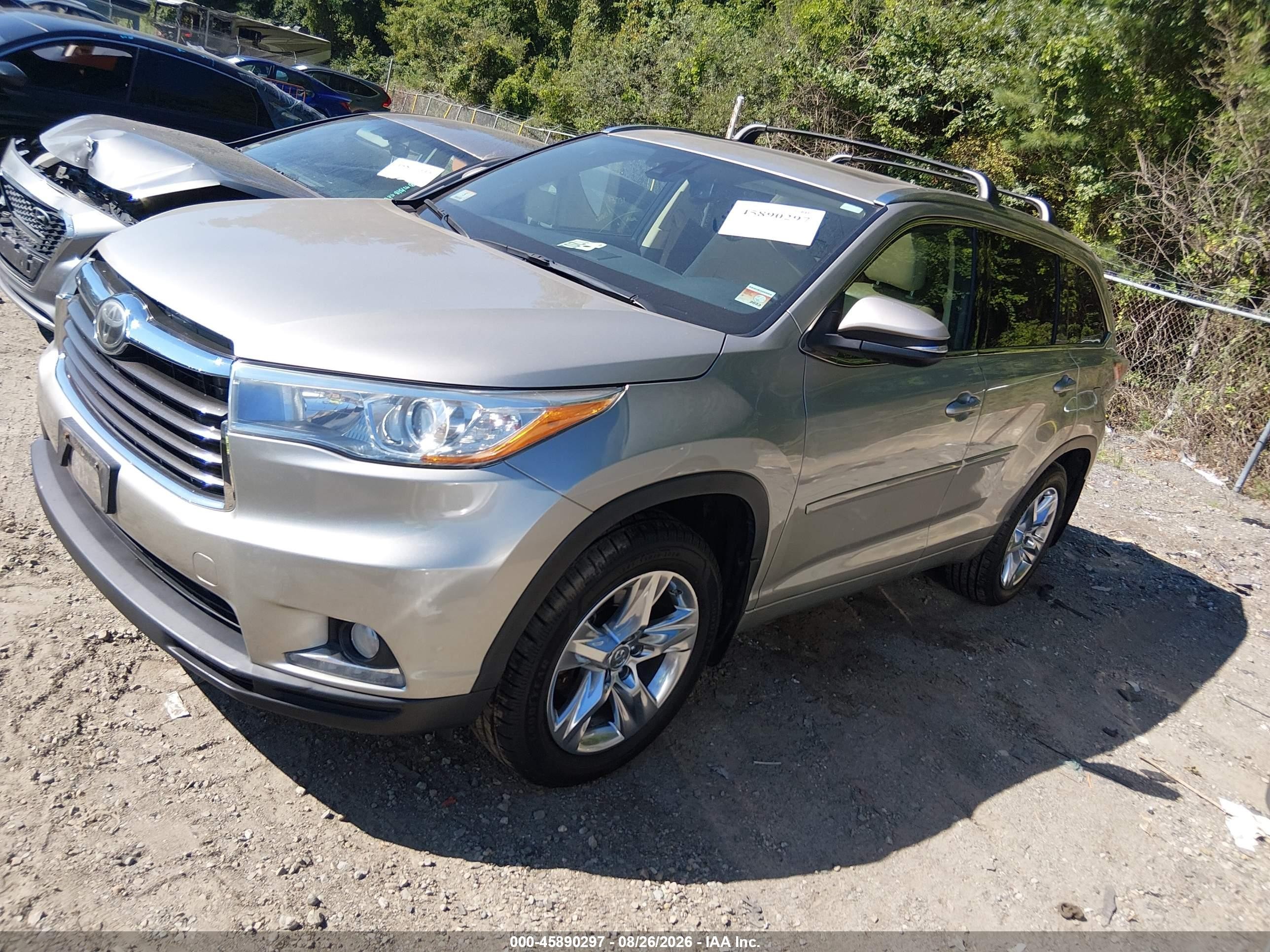 2015 Toyota Highlander Limited Platinum V6 Champagne vin: 5TDDKRFH6FS214526