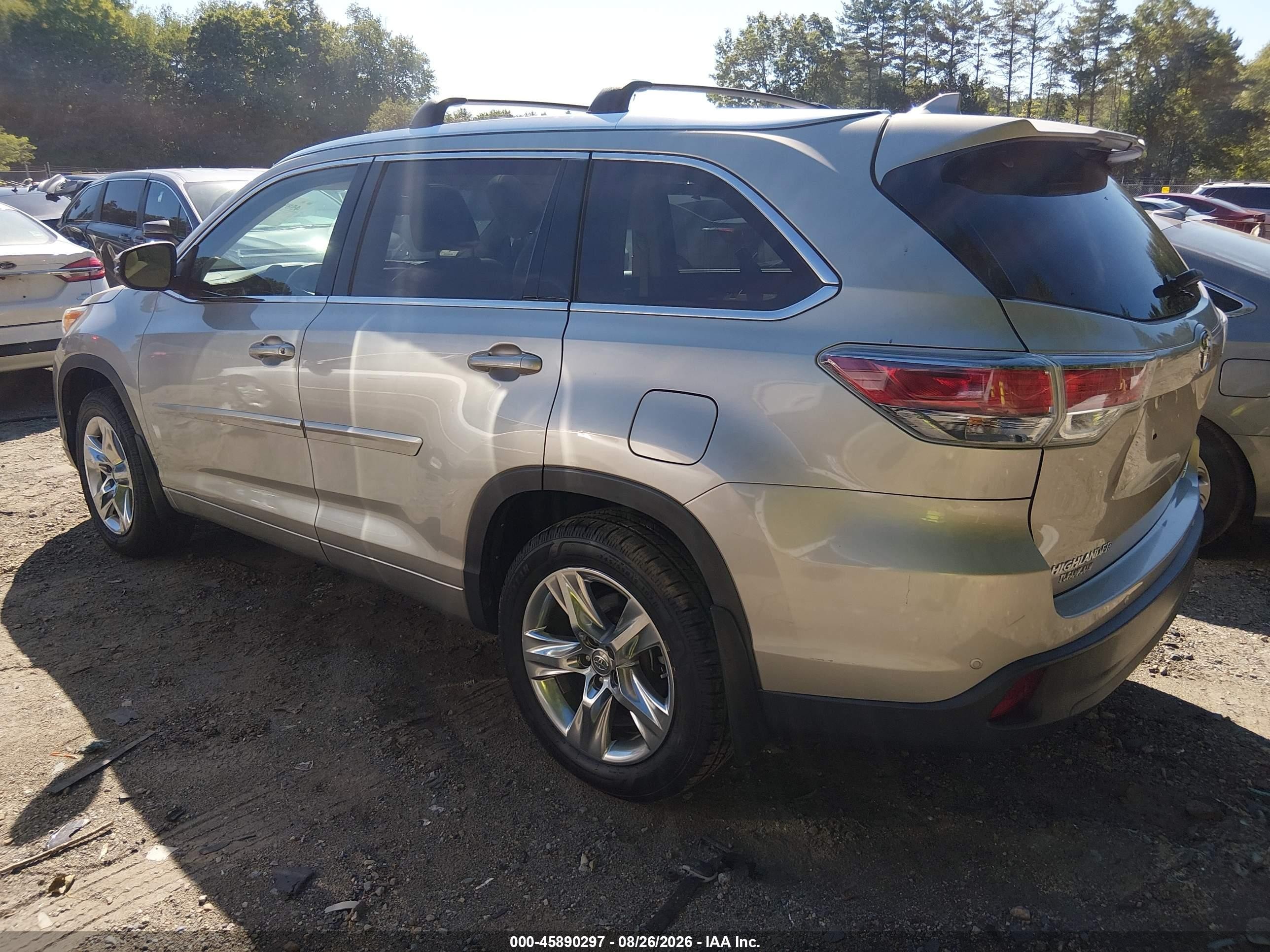 2015 Toyota Highlander Limited Platinum V6 Champagne vin: 5TDDKRFH6FS214526