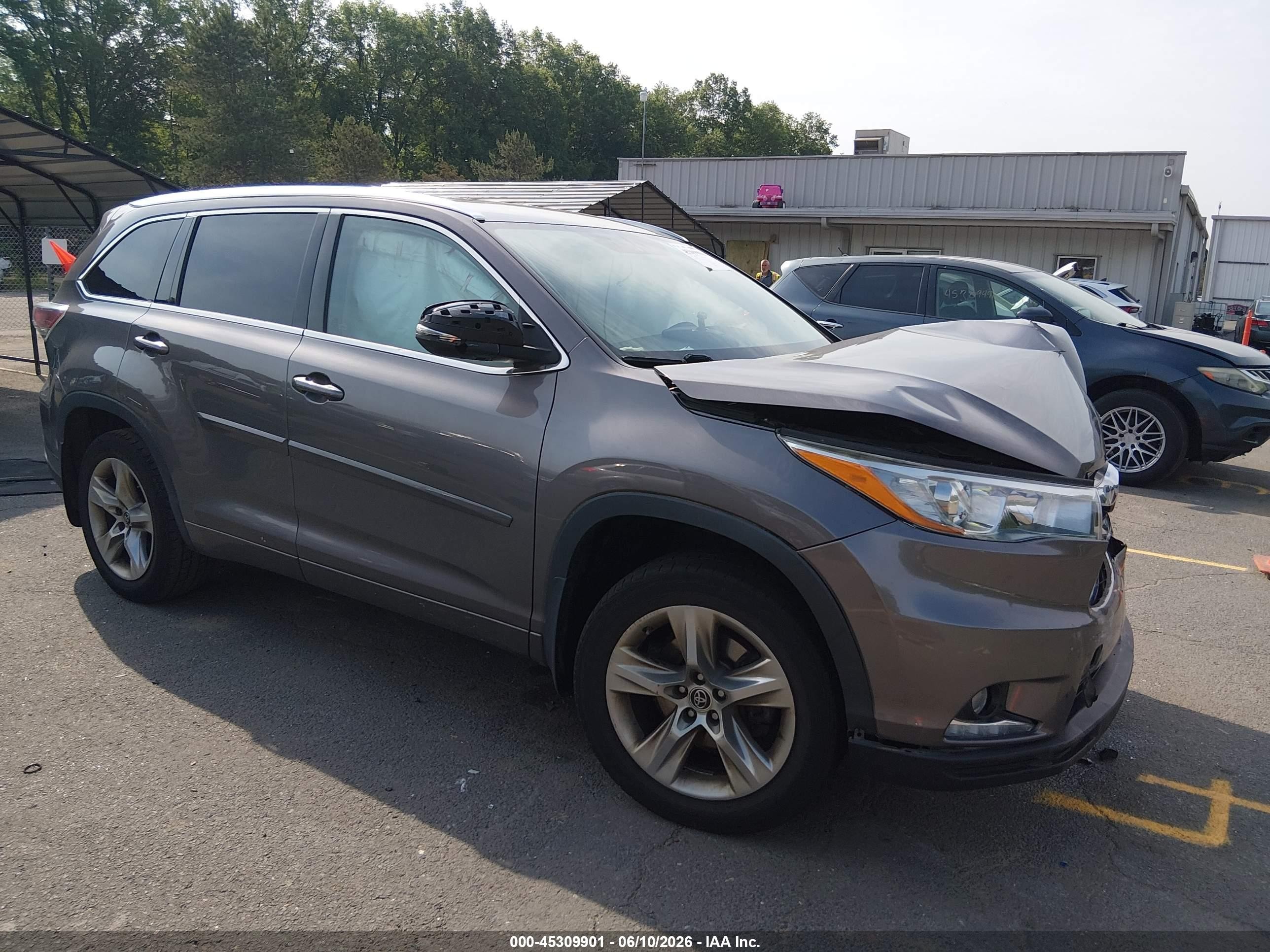 2016 Toyota Highlander Limited V6 Gray vin: 5TDDKRFH6GS273576