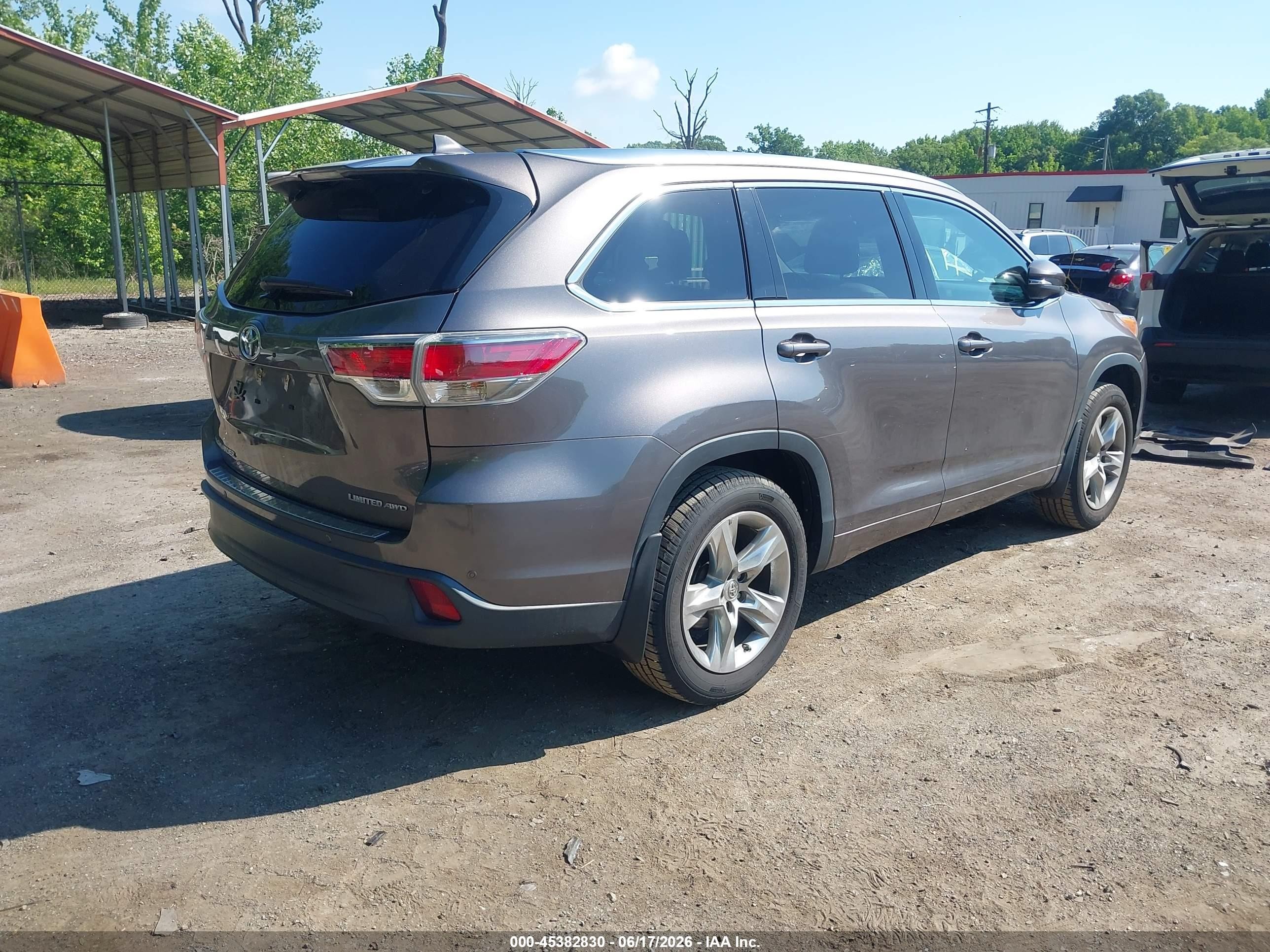 2014 Toyota Highlander Limited Platinum V6 Gray vin: 5TDDKRFH7ES033014
