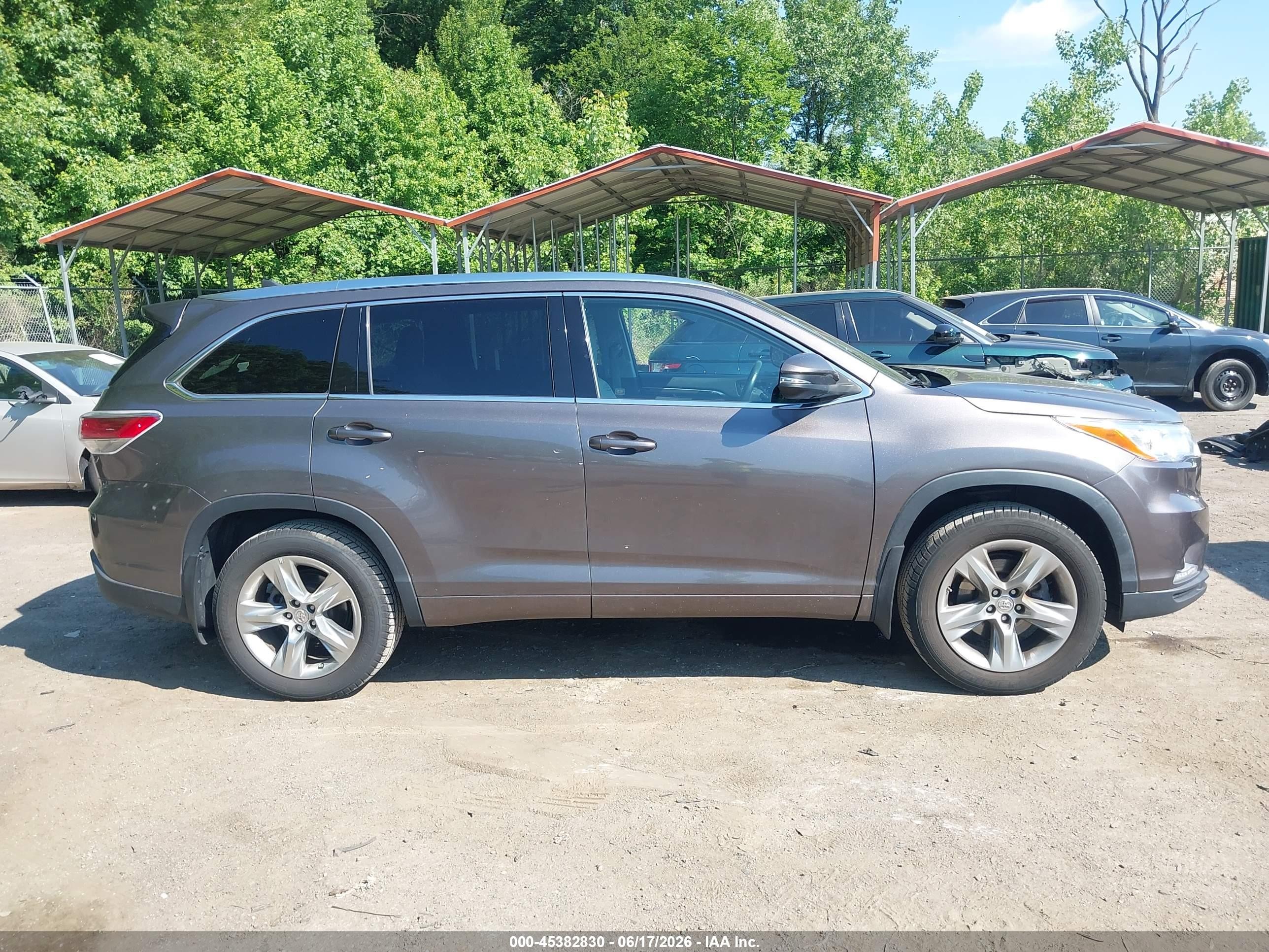2014 Toyota Highlander Limited Platinum V6 Gray vin: 5TDDKRFH7ES033014