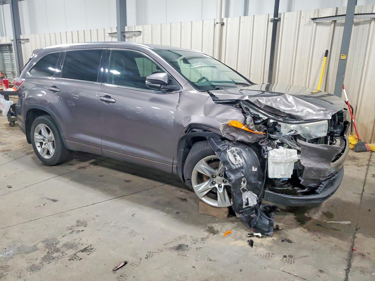 2014 Toyota Highlander Limited Gray vin: 5TDDKRFH7ES048662