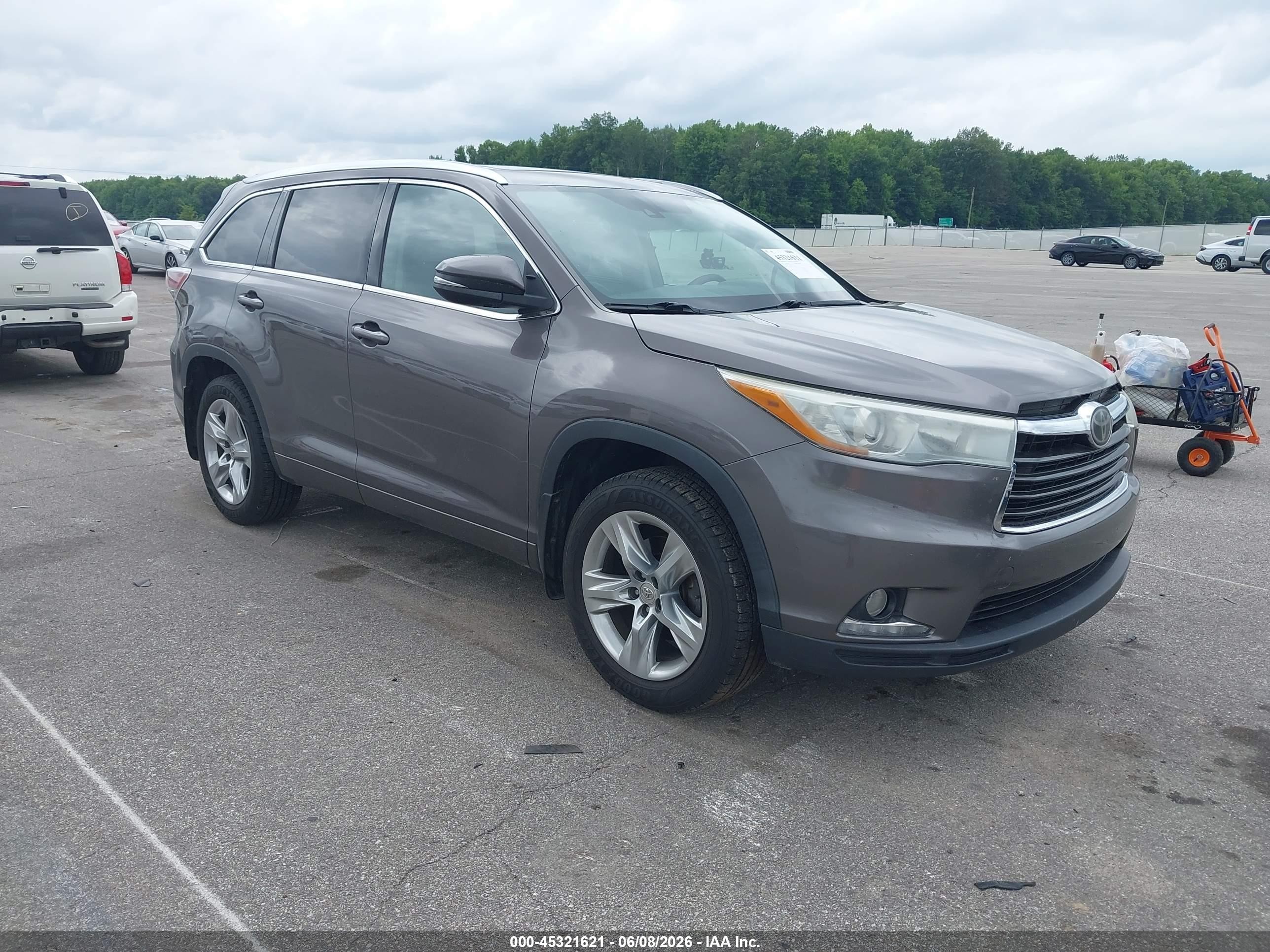 2014 Toyota Highlander Limited Platinum V6 Gray vin: 5TDDKRFH7ES053540