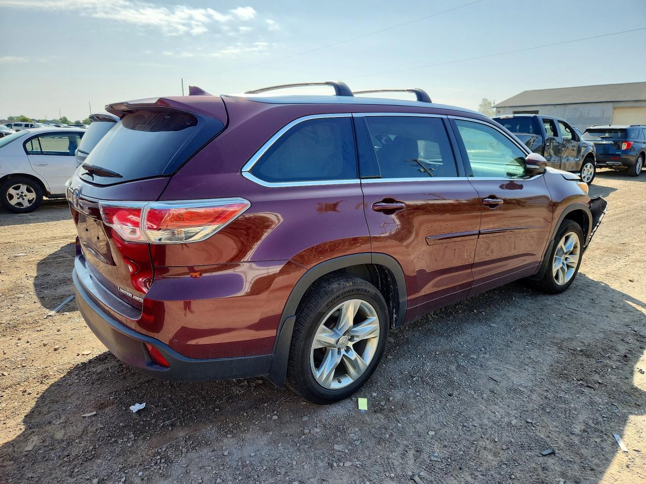 2015 Toyota Highlander Limited Maroon vin: 5TDDKRFH7FS096907