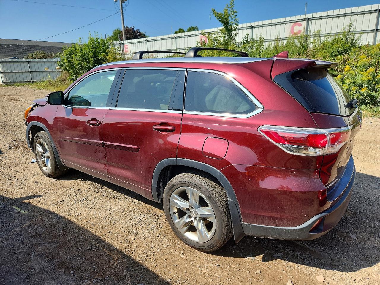 2015 Toyota Highlander Limited Maroon vin: 5TDDKRFH7FS096907