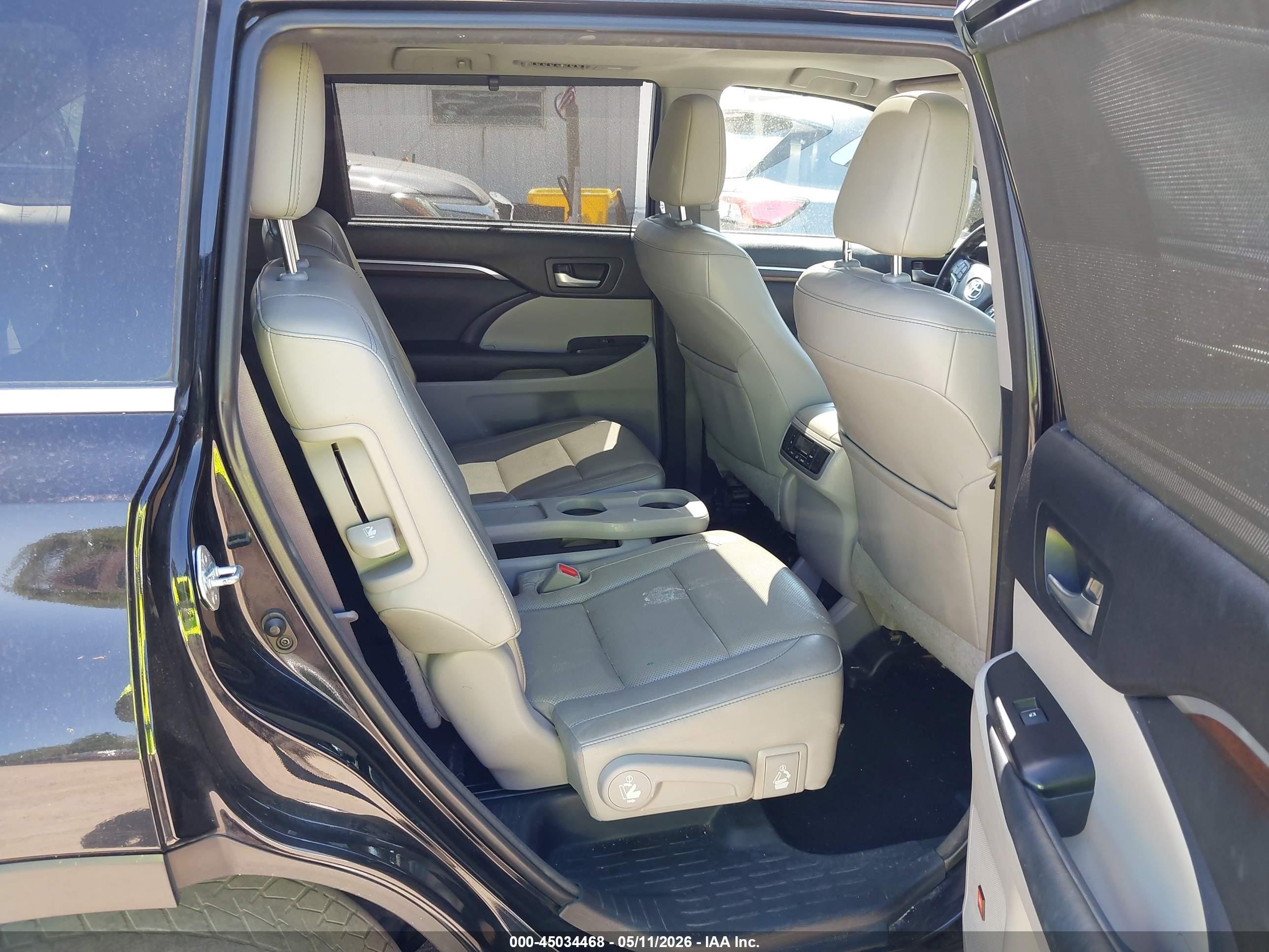2015 Toyota Highlander Limited V6 Black vin: 5TDDKRFH7FS148827