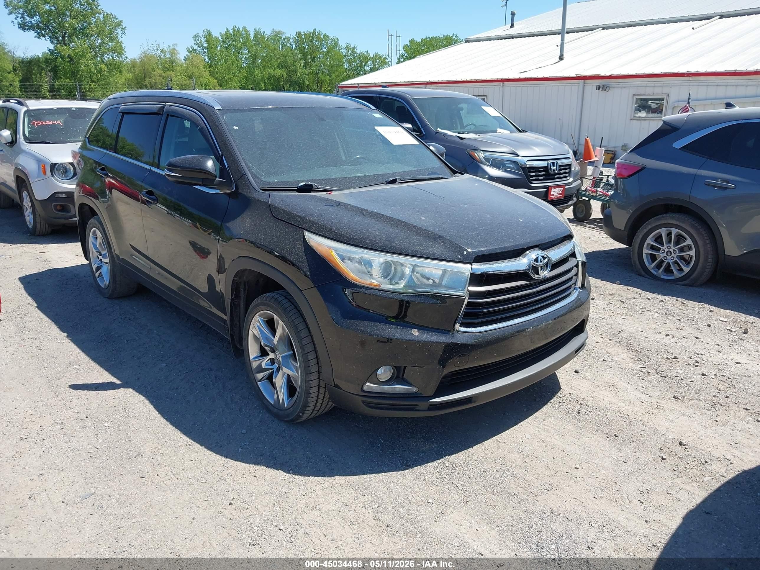2015 Toyota Highlander Limited V6 Черный vin: 5TDDKRFH7FS148827