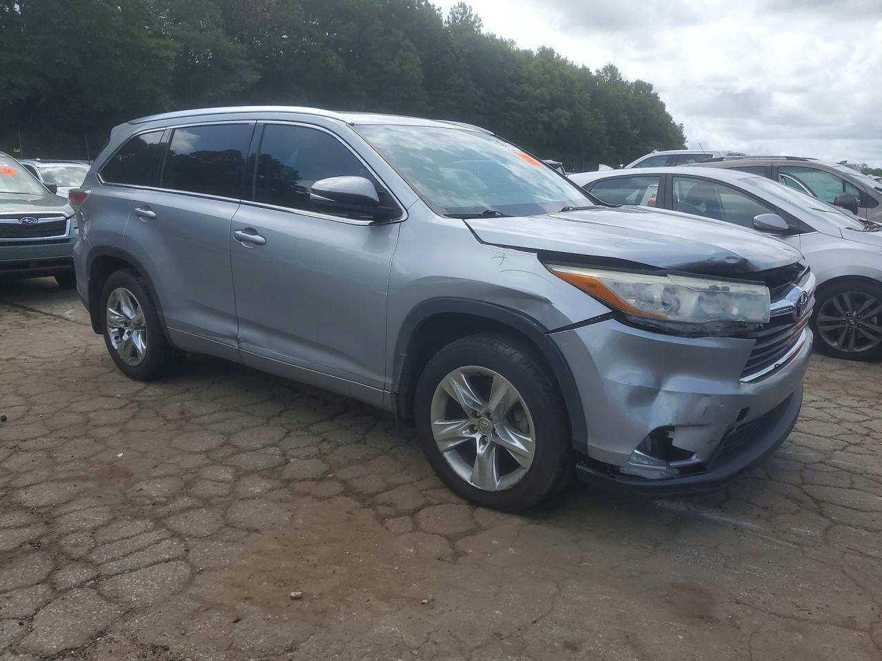 2015 Toyota Highlander Limited Silver vin: 5TDDKRFH7FS154871