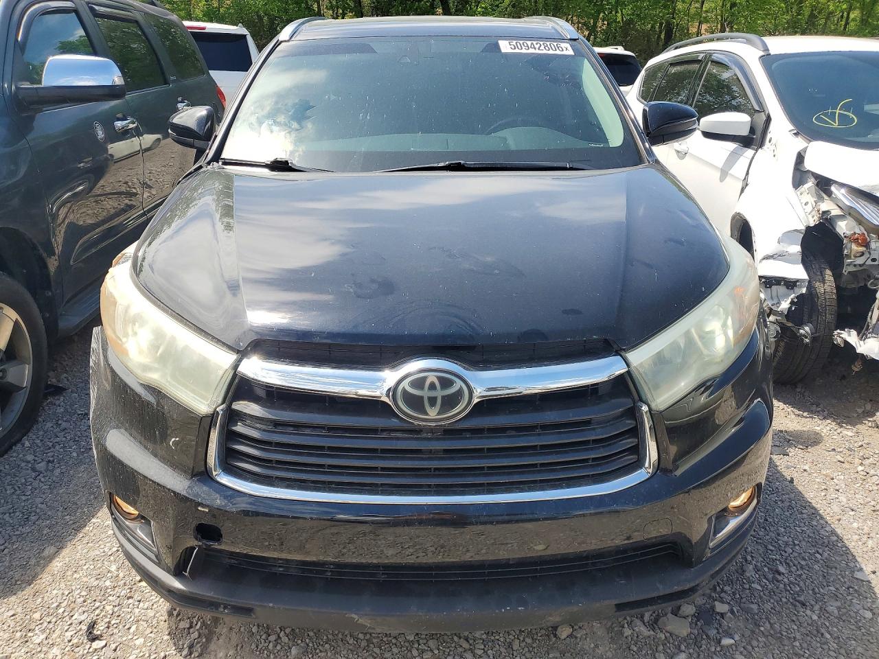 2015 Toyota Highlander Limited Black vin: 5TDDKRFH7FS173503