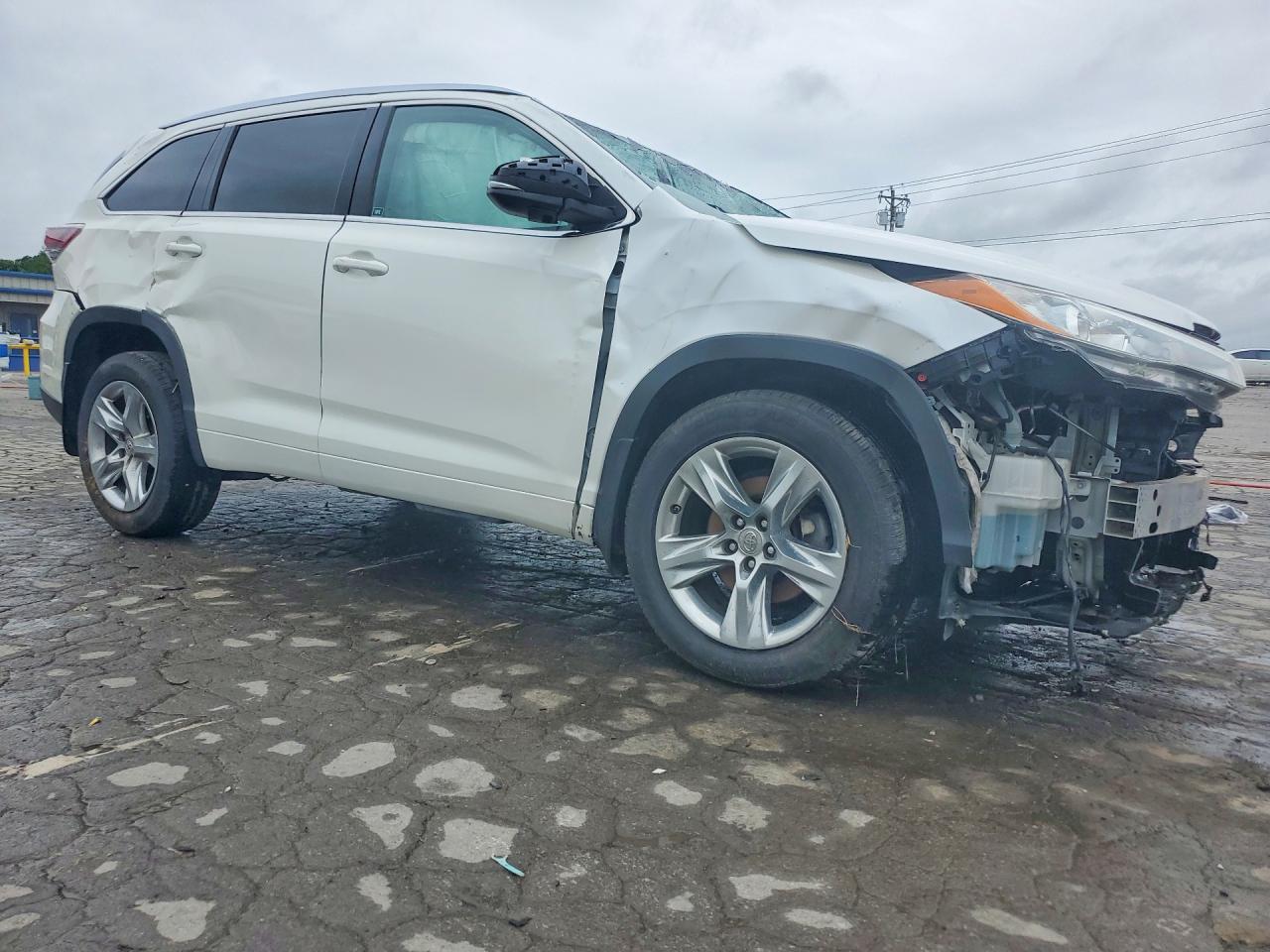 2015 Toyota Highlander Limited Platinum White vin: 5TDDKRFH7FS197302