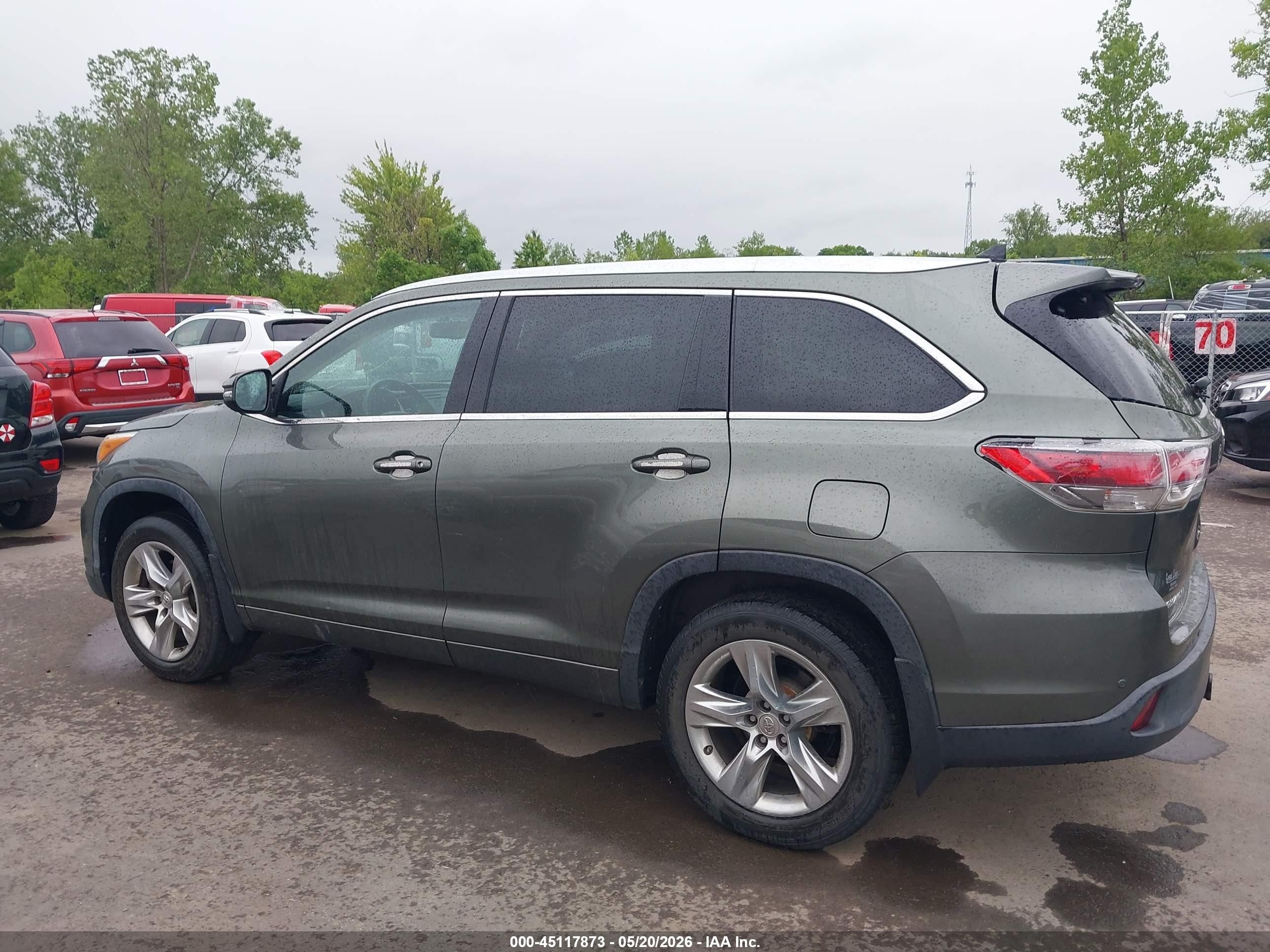 2015 Toyota Highlander Limited V6 Green vin: 5TDDKRFH7FS212686