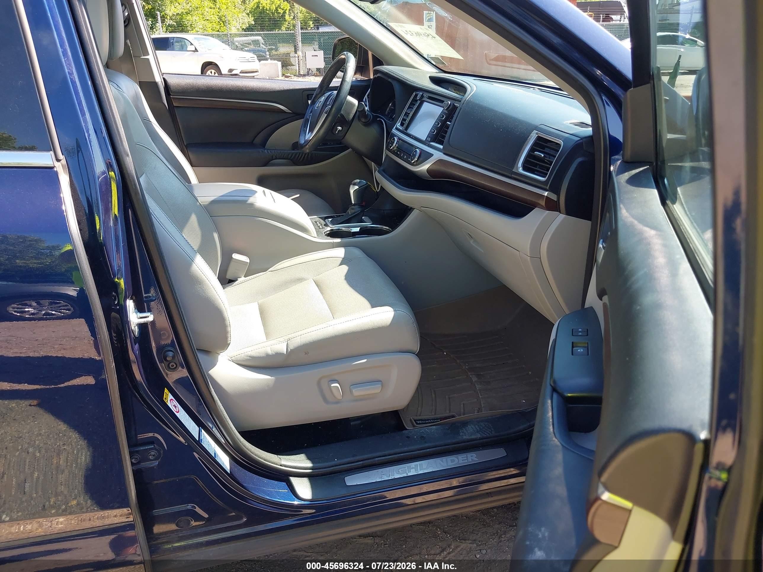 2014 Toyota Highlander Limited Platinum V6 Blue vin: 5TDDKRFH8ES031899