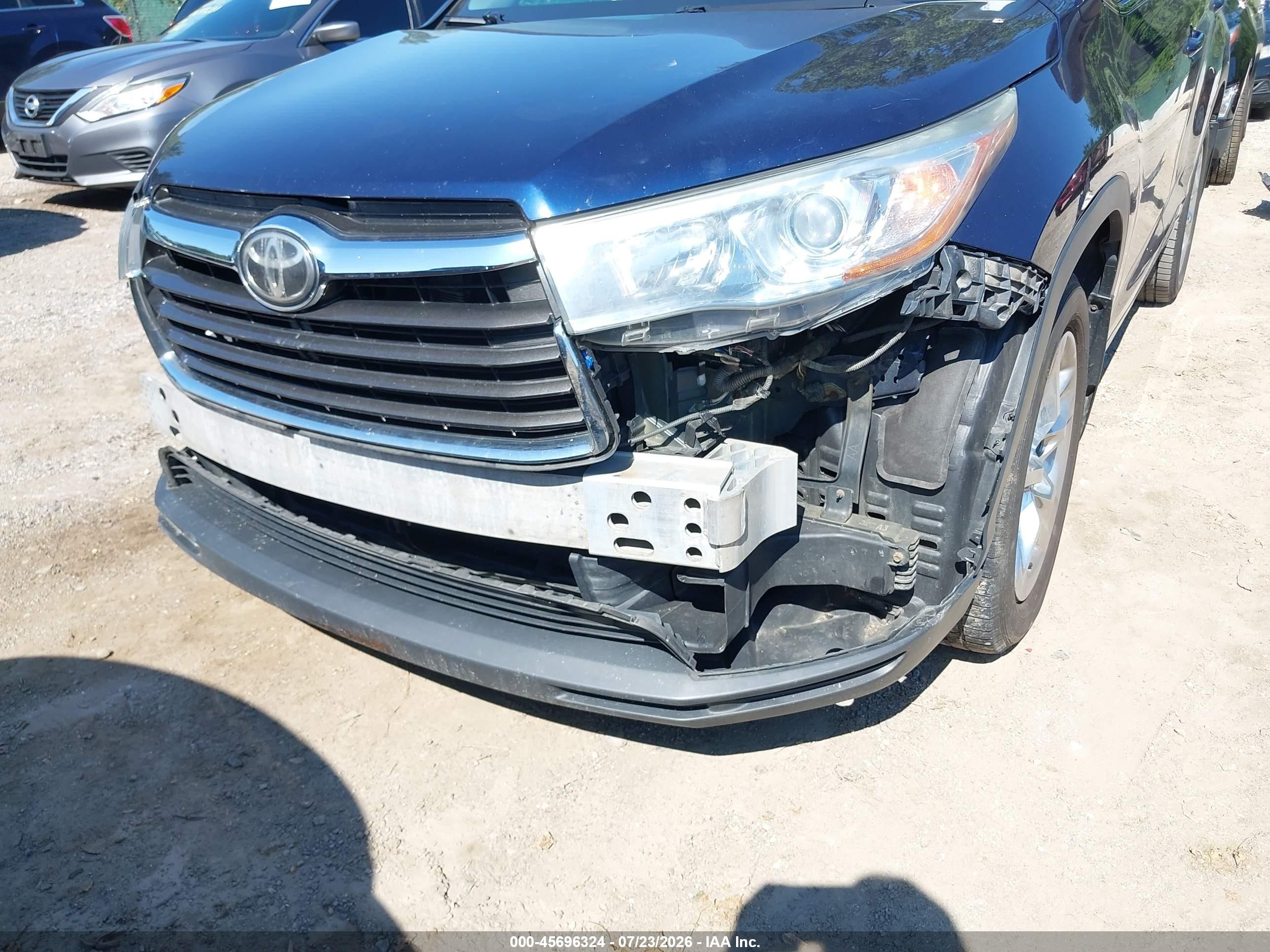 2014 Toyota Highlander Limited Platinum V6 Blue vin: 5TDDKRFH8ES031899