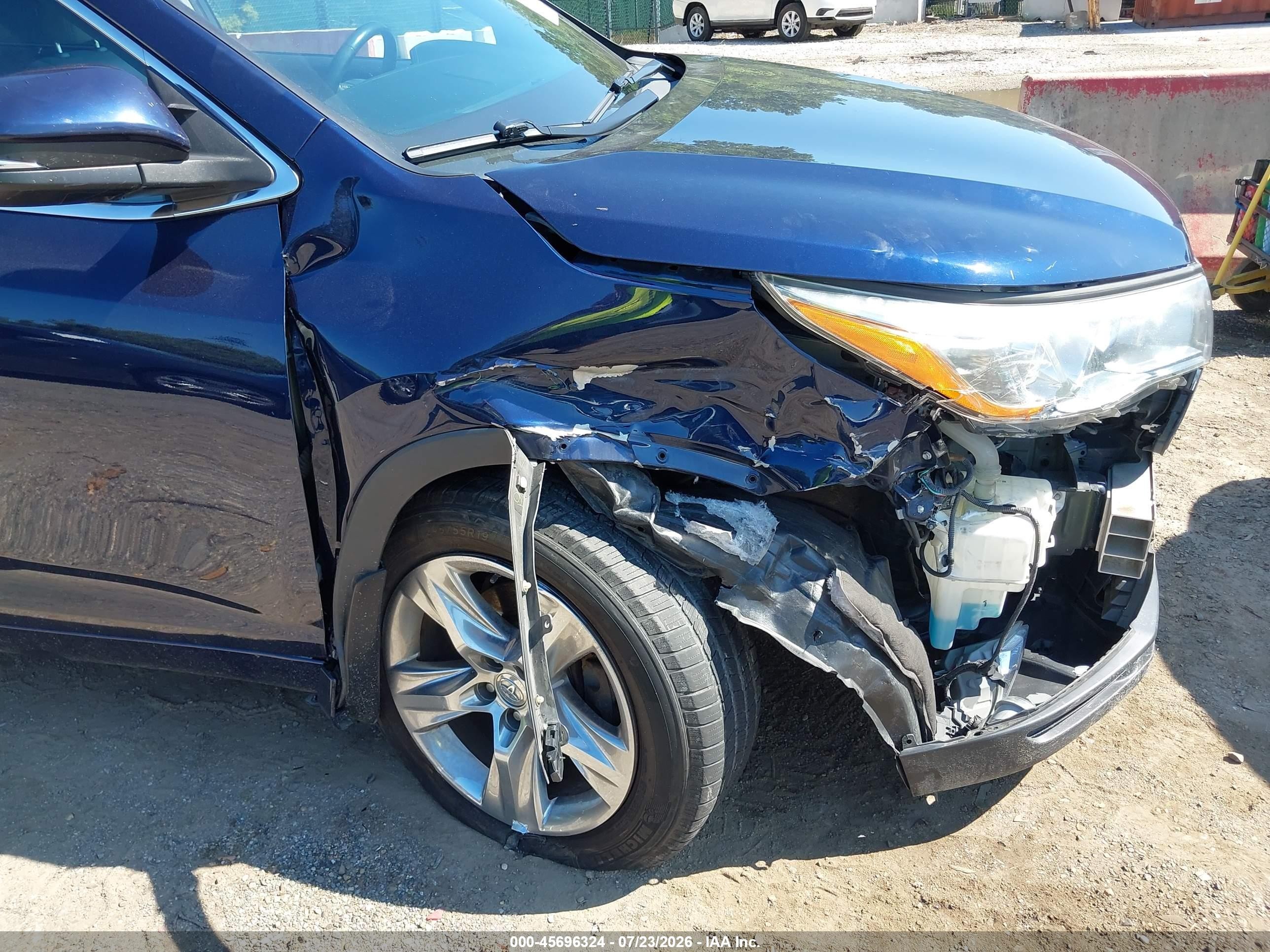 2014 Toyota Highlander Limited Platinum V6 Blue vin: 5TDDKRFH8ES031899
