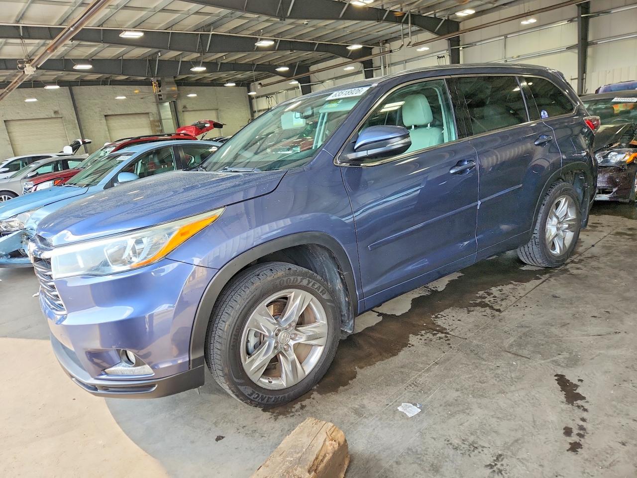 2014 Toyota Highlander Limited Blue vin: 5TDDKRFH8ES049903