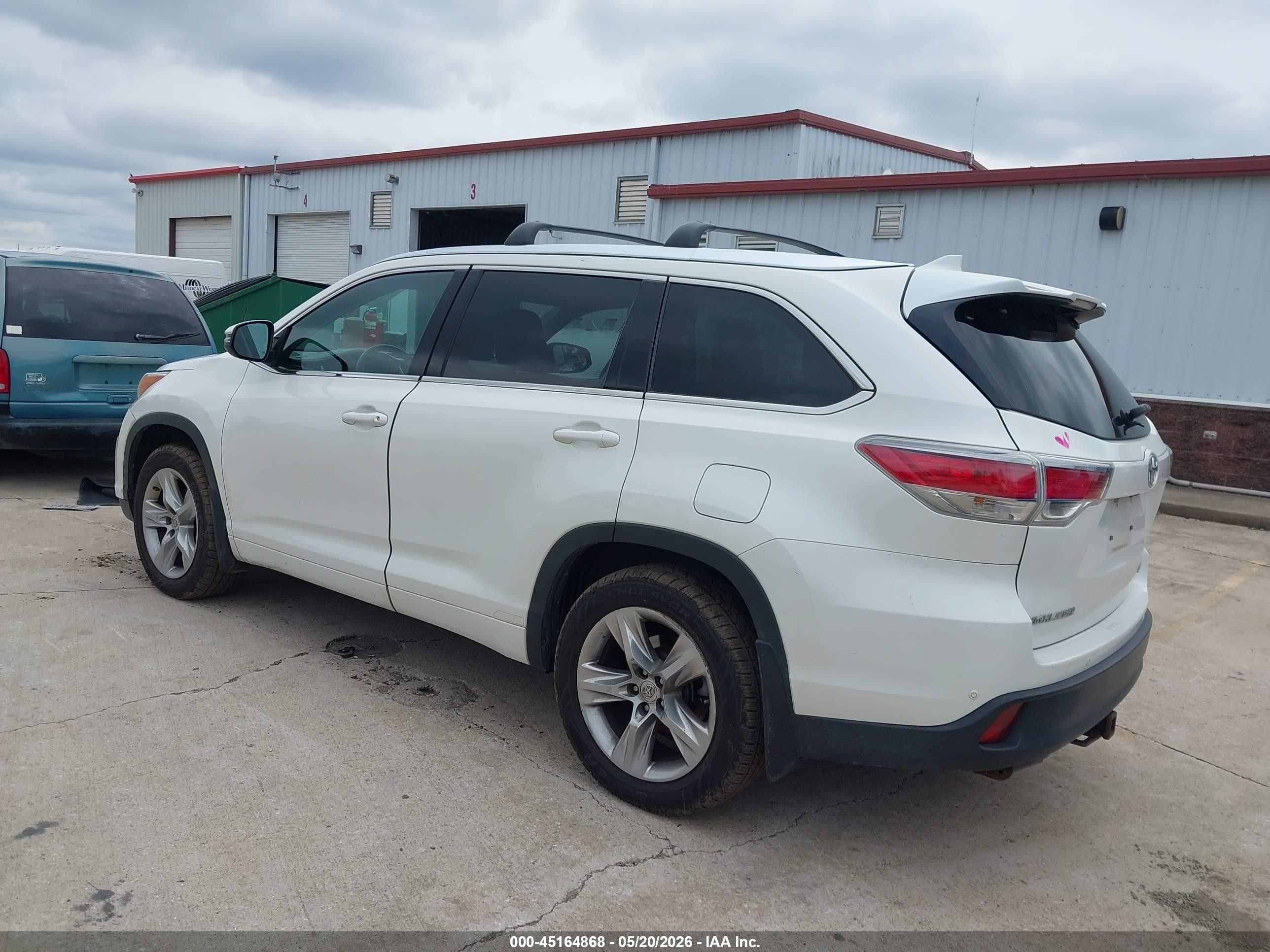2014 Toyota Highlander Limited V6 White vin: 5TDDKRFH8ES050842