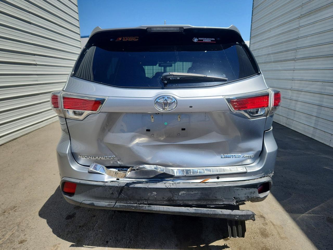 2015 Toyota Highlander Limited Silver vin: 5TDDKRFH8FS088881
