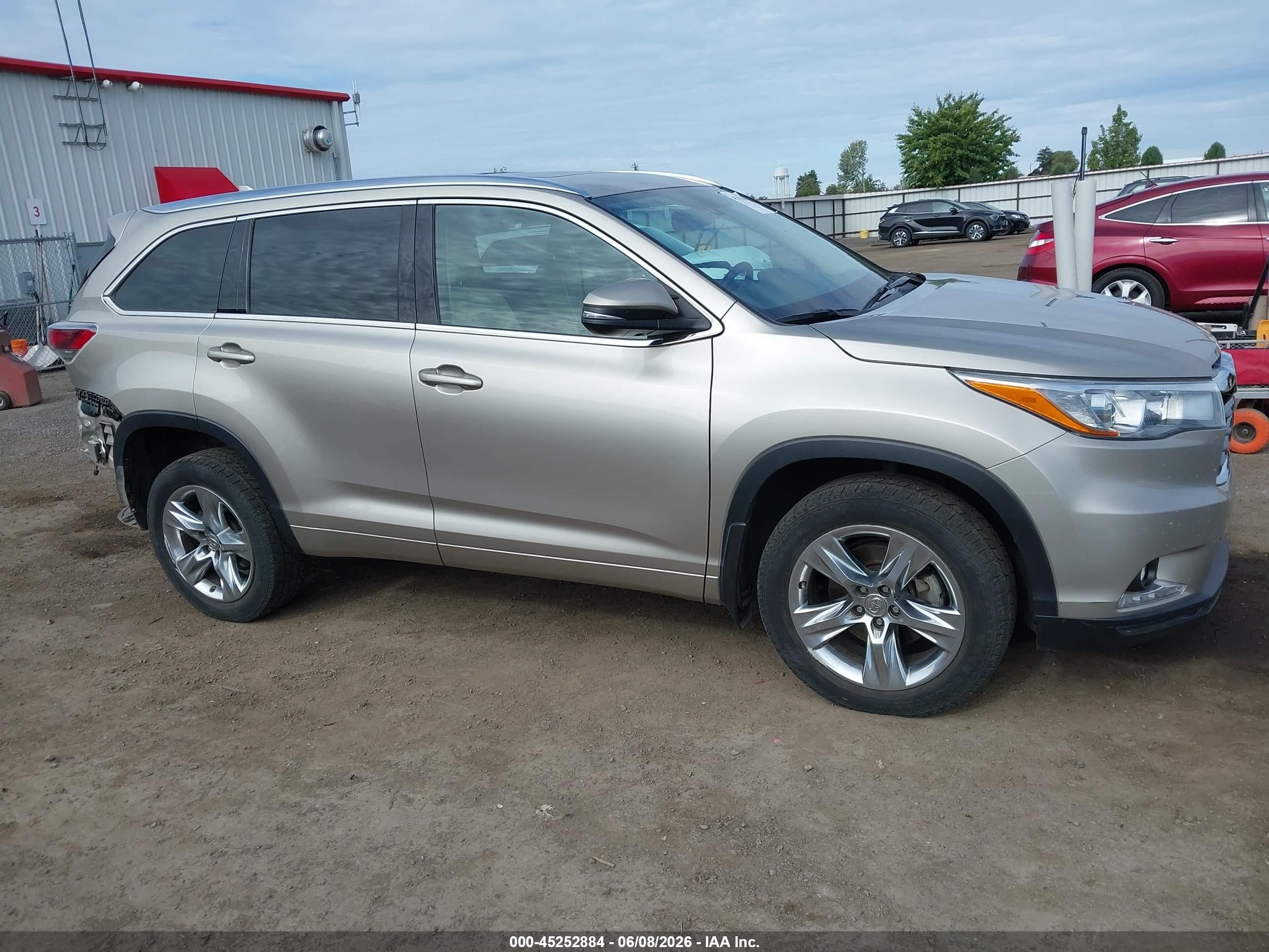 2015 Toyota Highlander Limited V6 Silver vin: 5TDDKRFH8FS146083