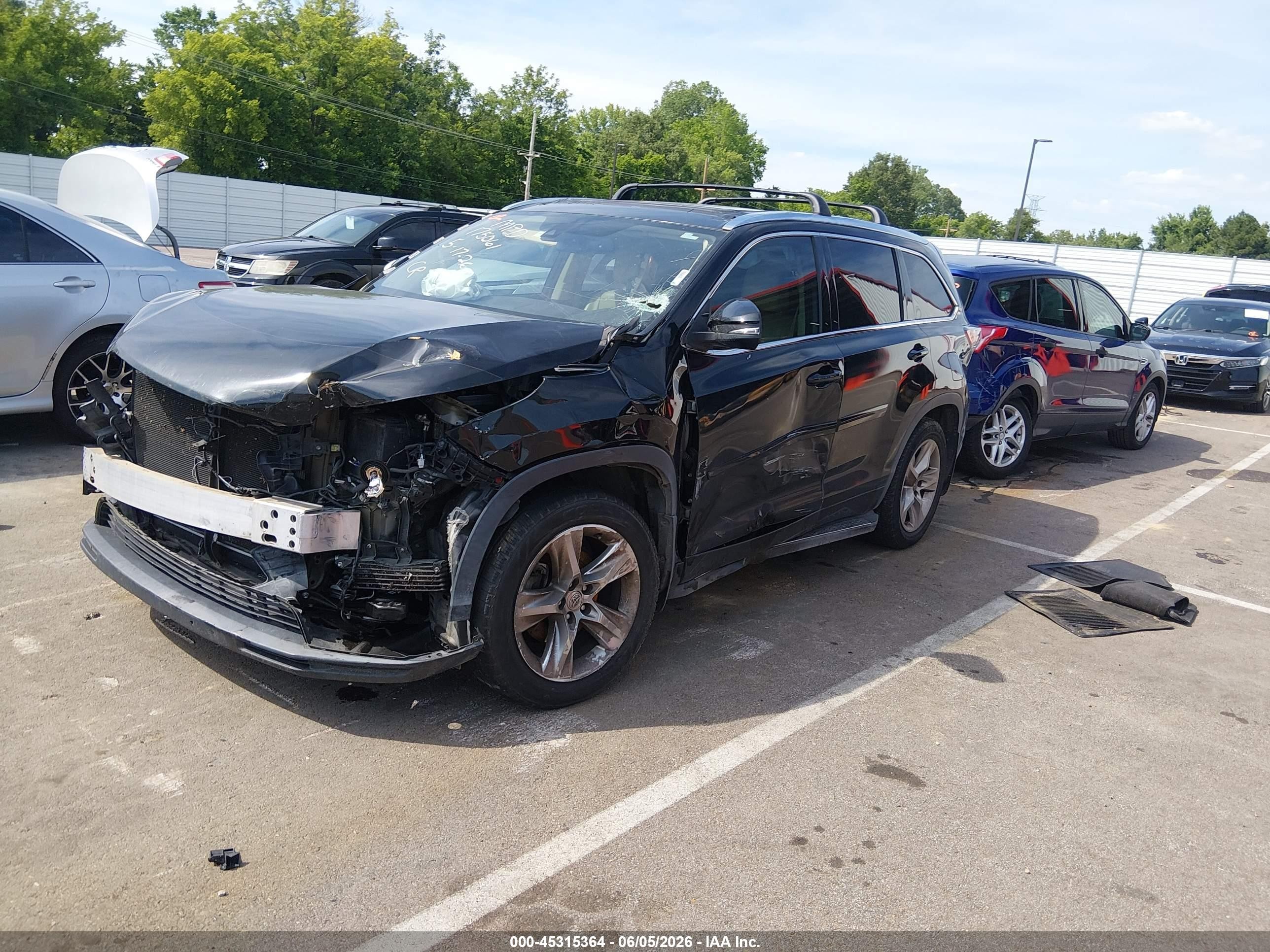 2015 Toyota Highlander Limited Platinum V6 Black vin: 5TDDKRFH8FS157312