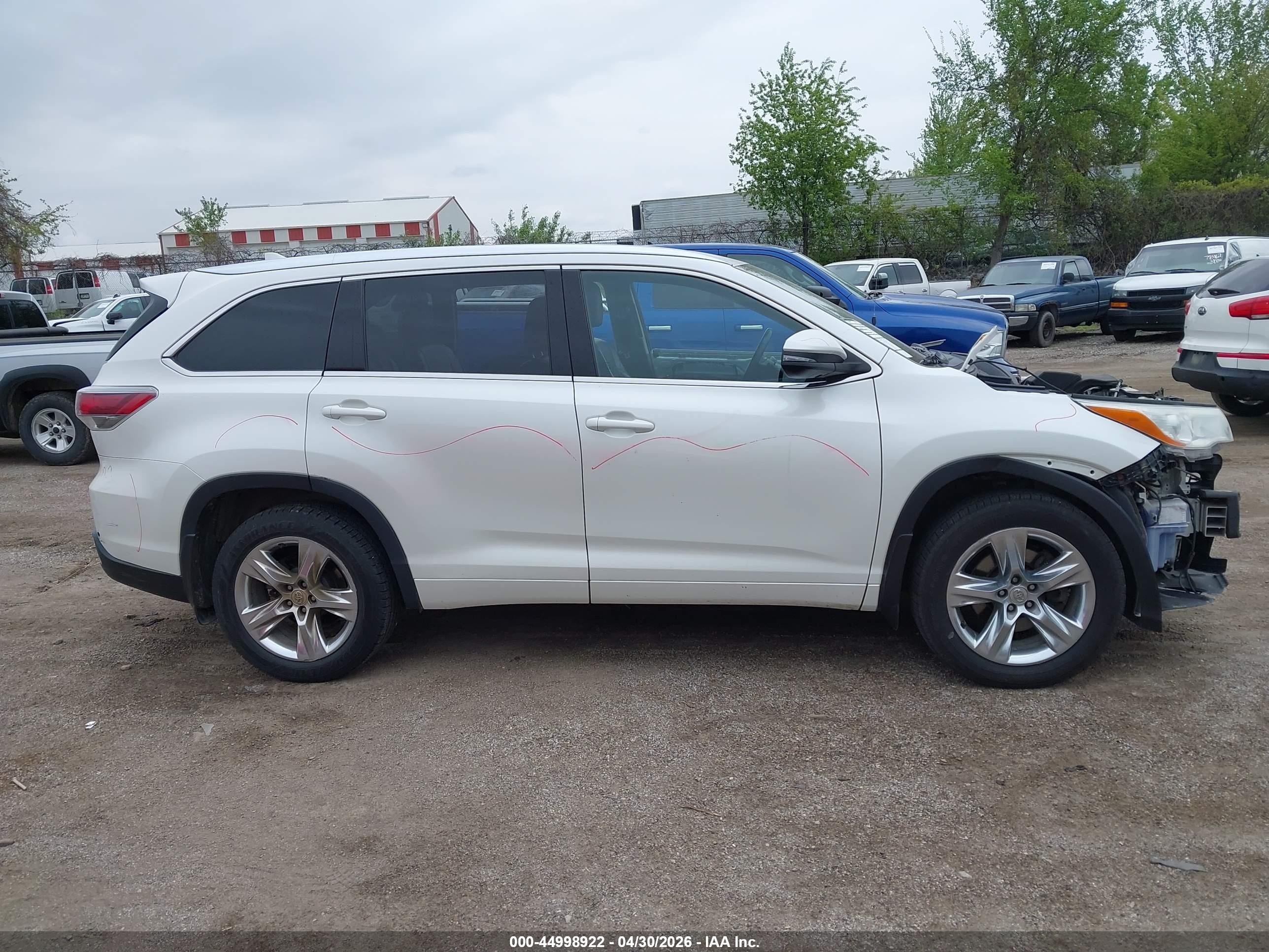 2015 Toyota Highlander Limited V6 White vin: 5TDDKRFH8FS173011