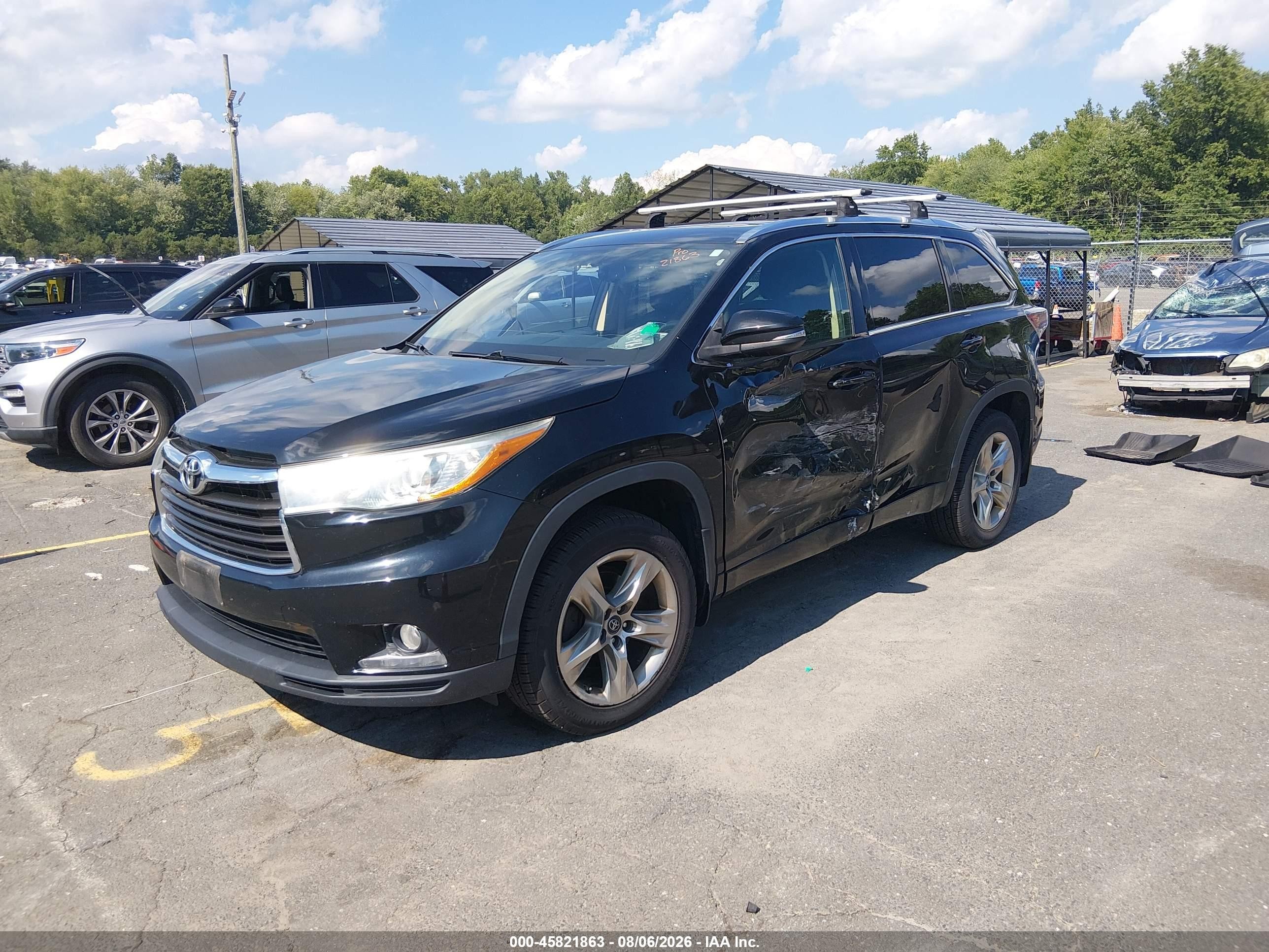 2016 Toyota Highlander Limited V6 Black vin: 5TDDKRFH8GS310210