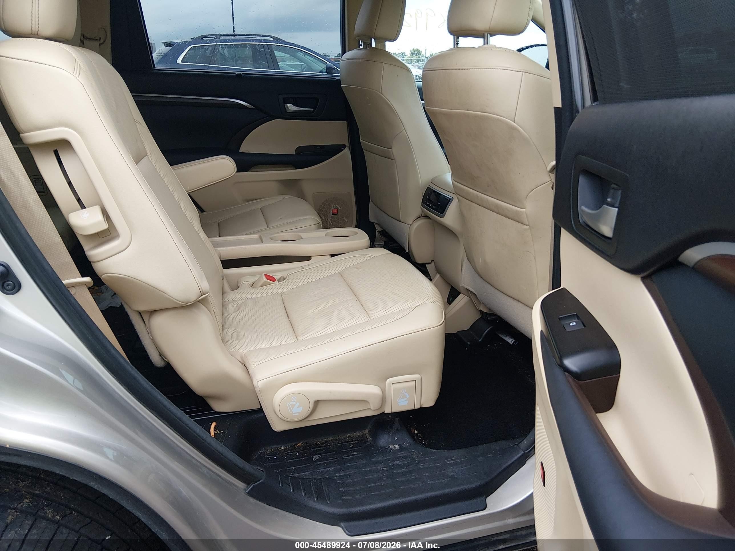 2014 Toyota Highlander Limited V6 Gold vin: 5TDDKRFH9ES035489
